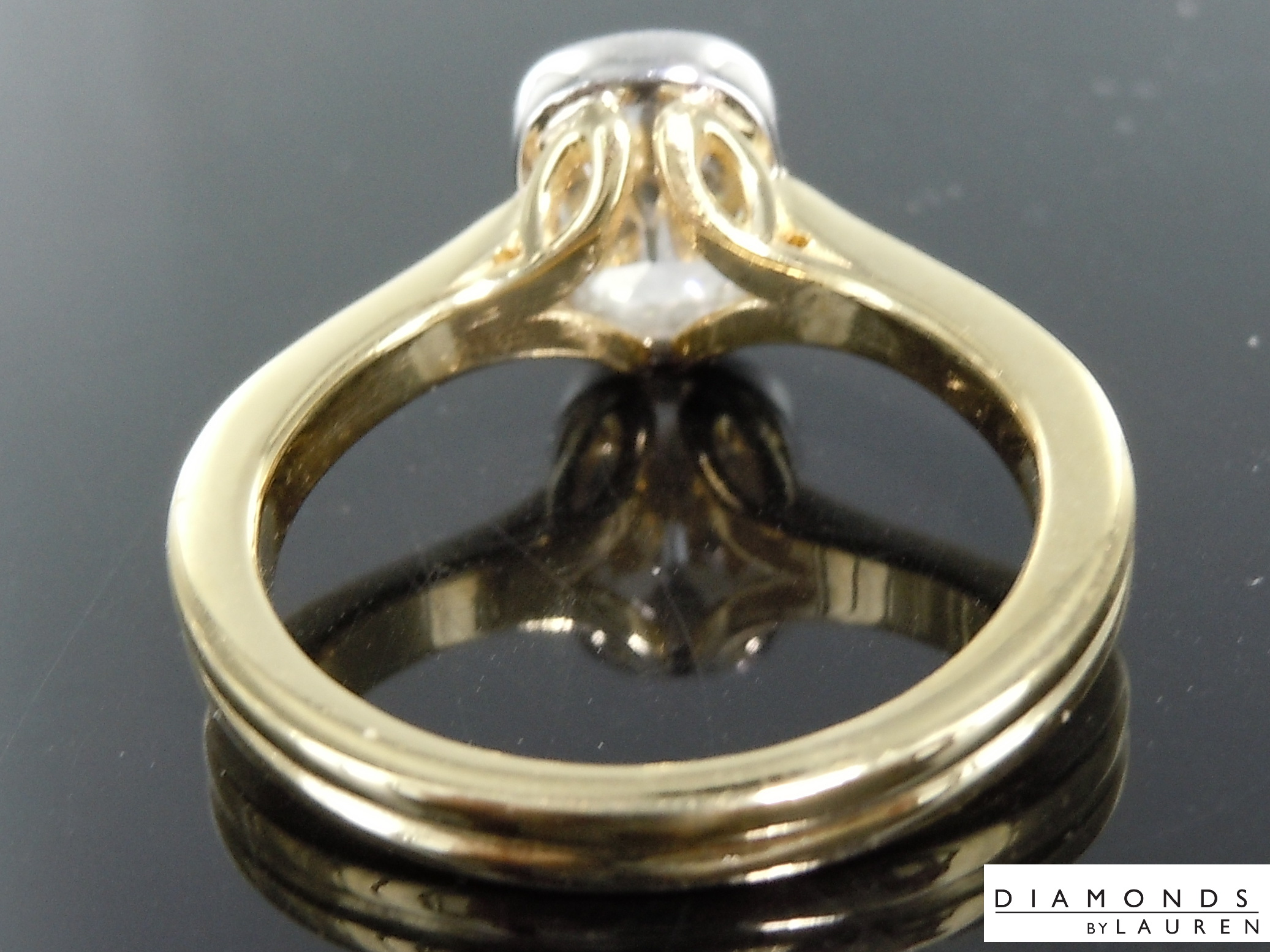 colorless lab diamond ring