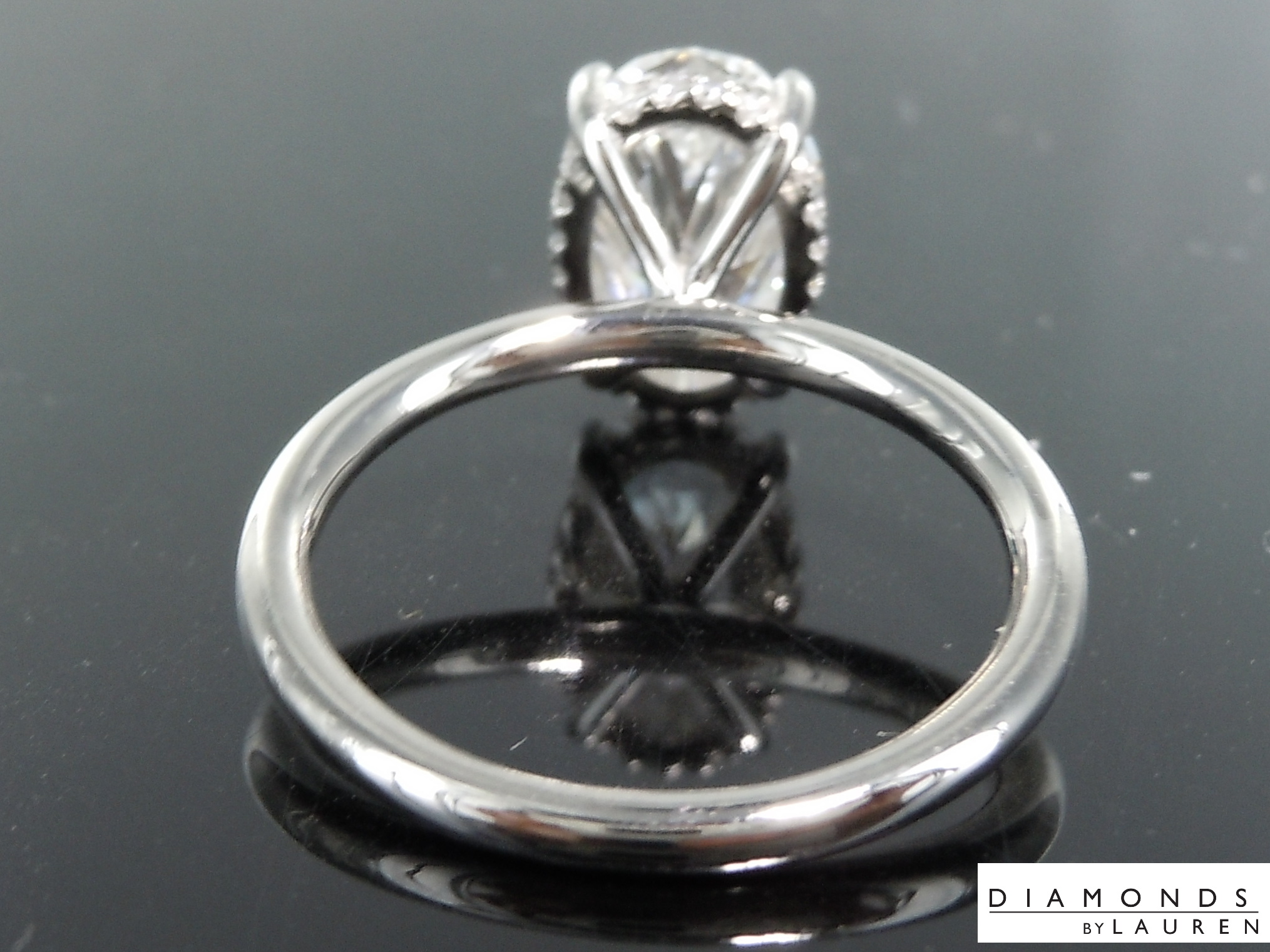 colorless lab diamond ring