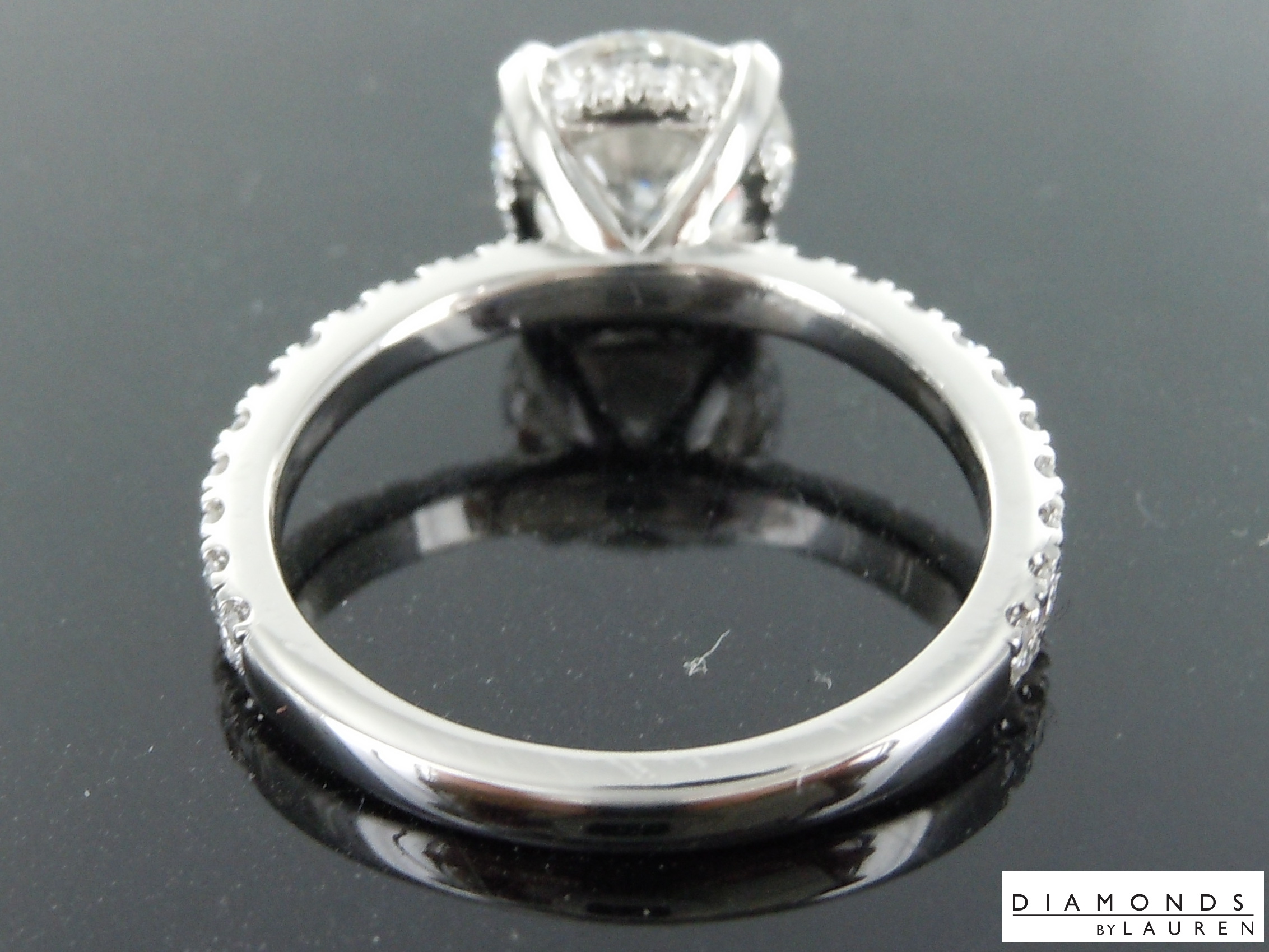 colorless lab diamond ring