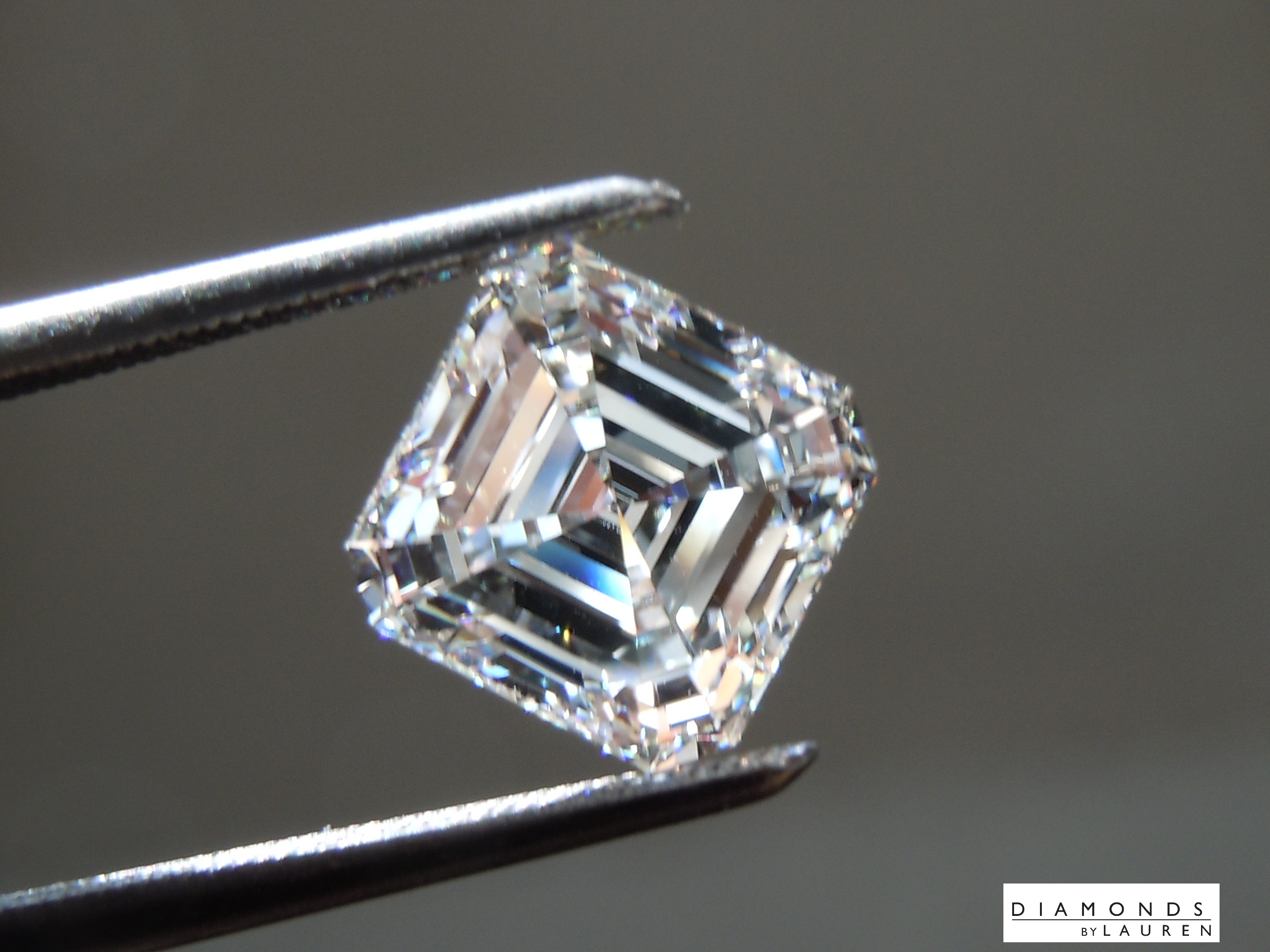 colorless lab diamond ring