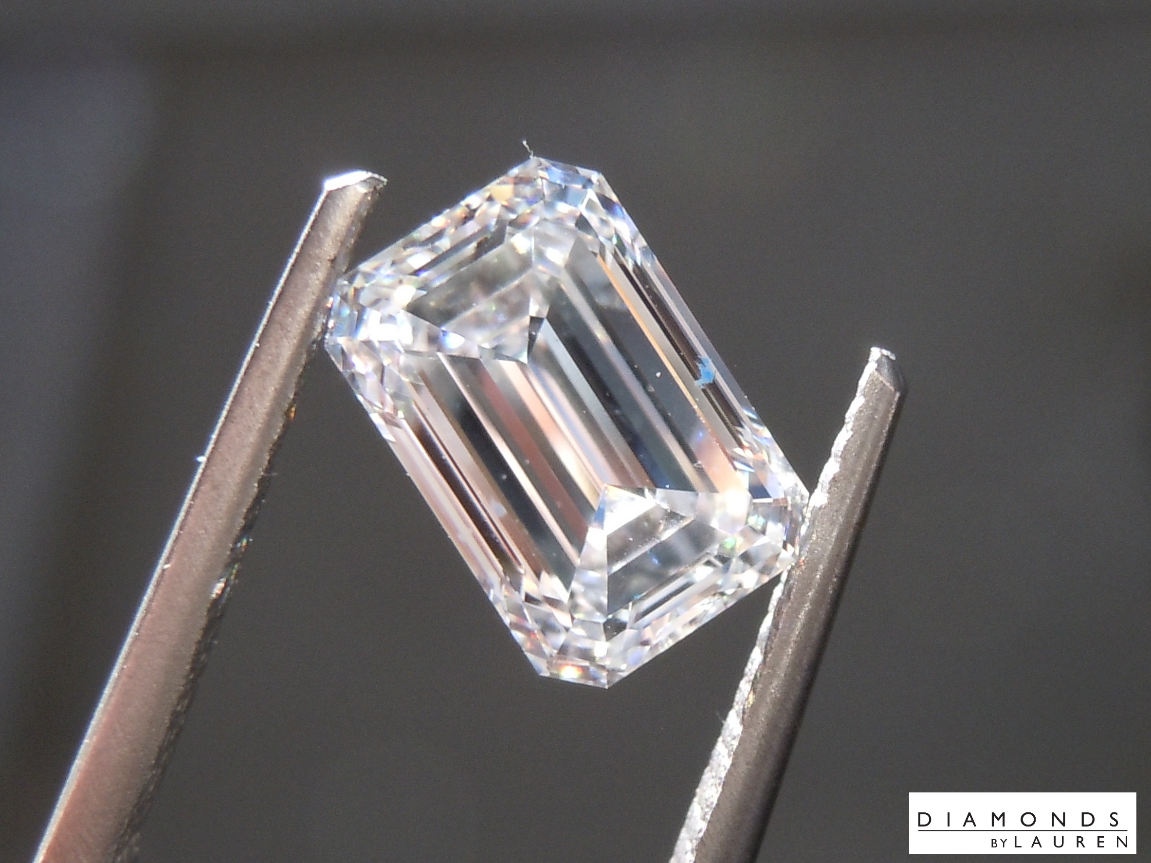 colorless lab diamond ring