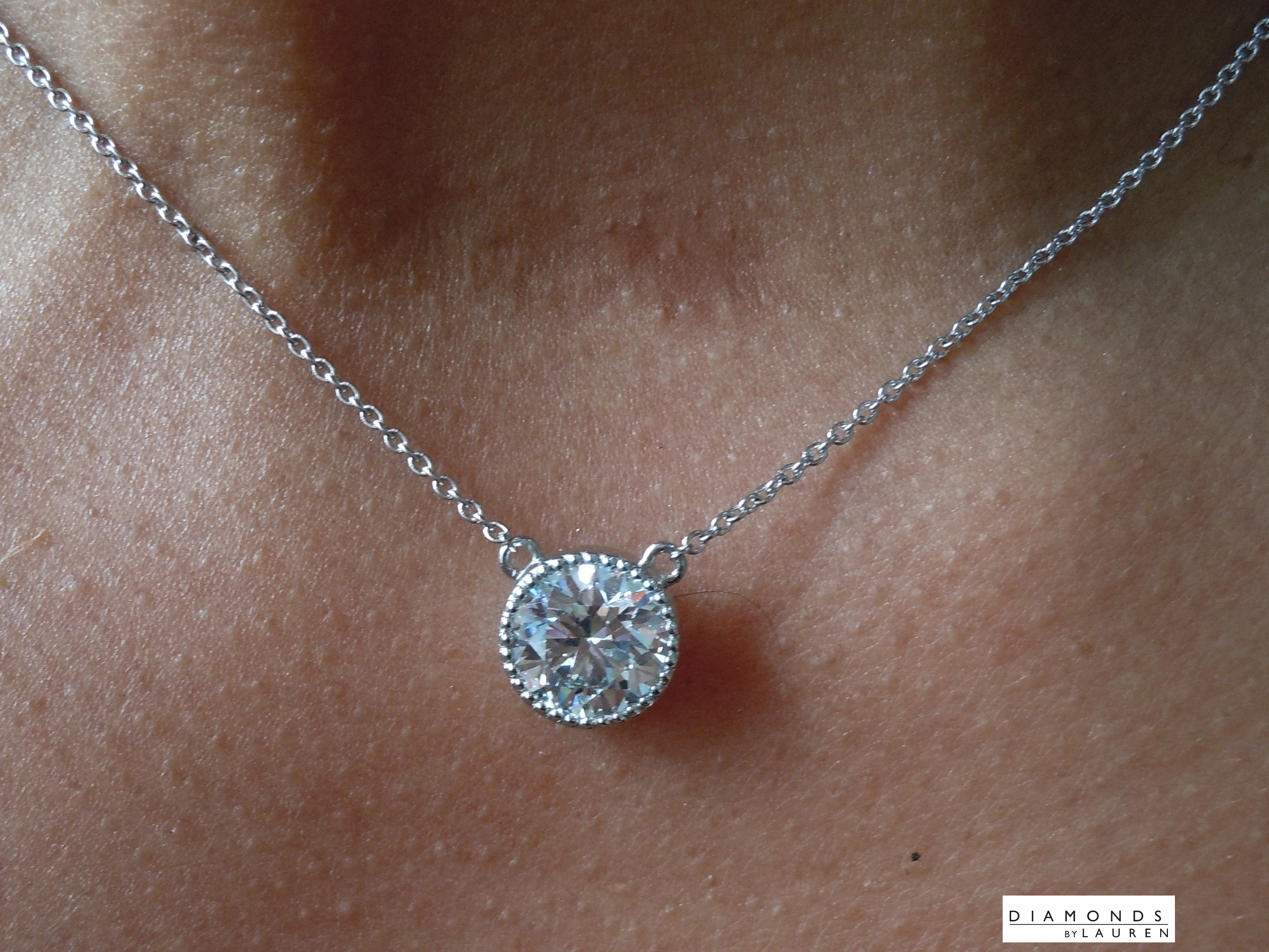lab diamond necklace