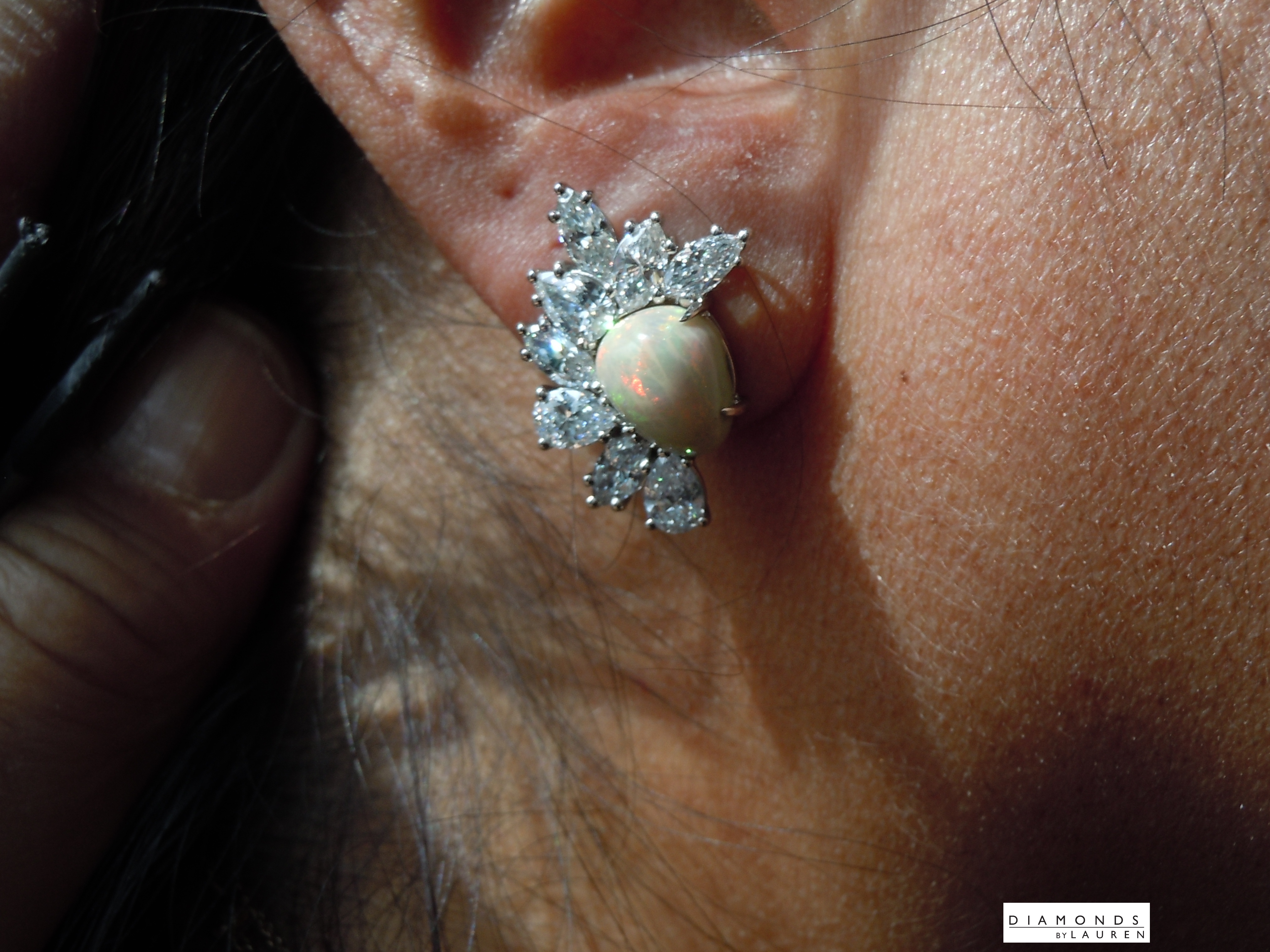 yellow opal earrings