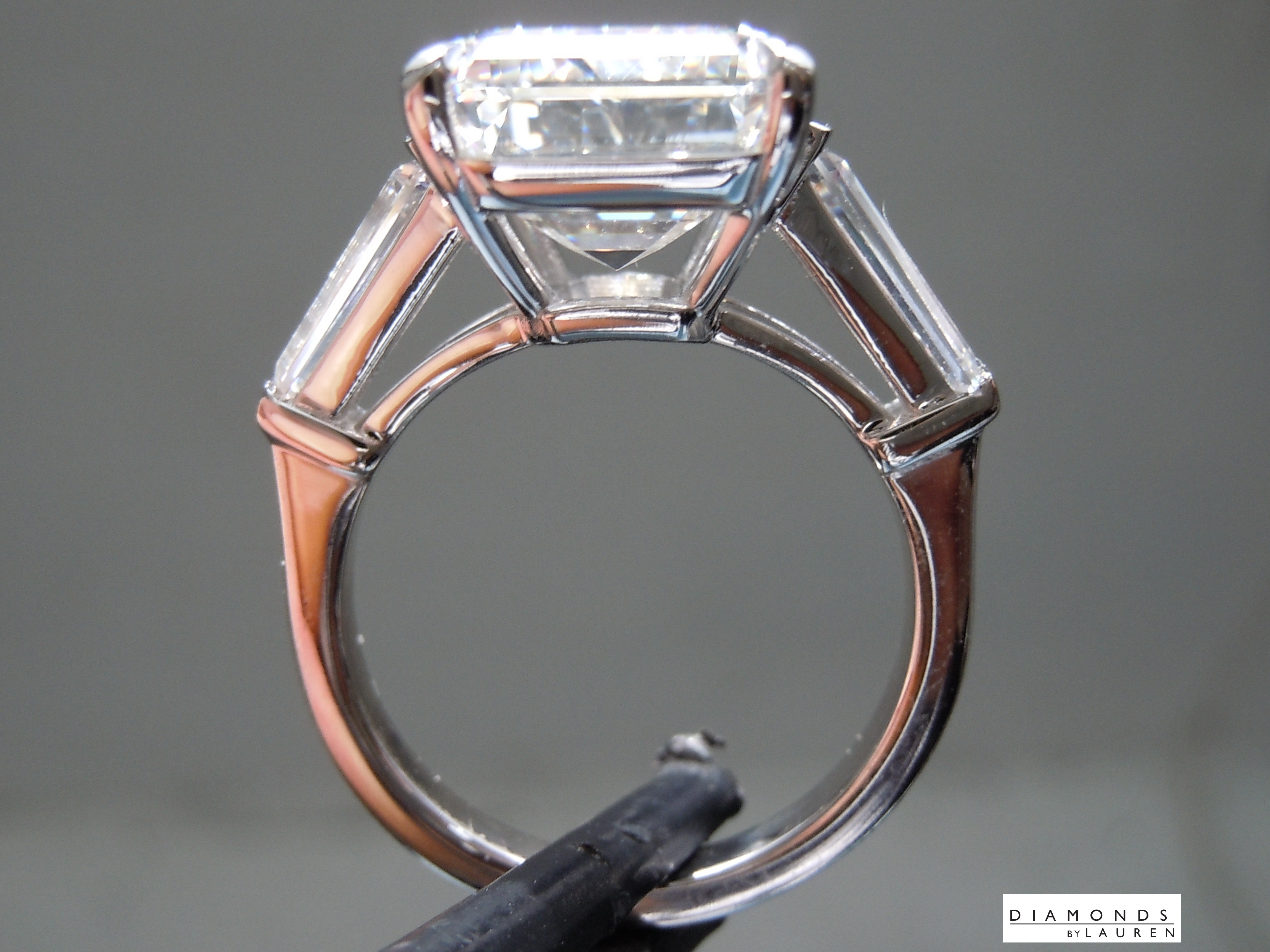 colorless lab diamond ring