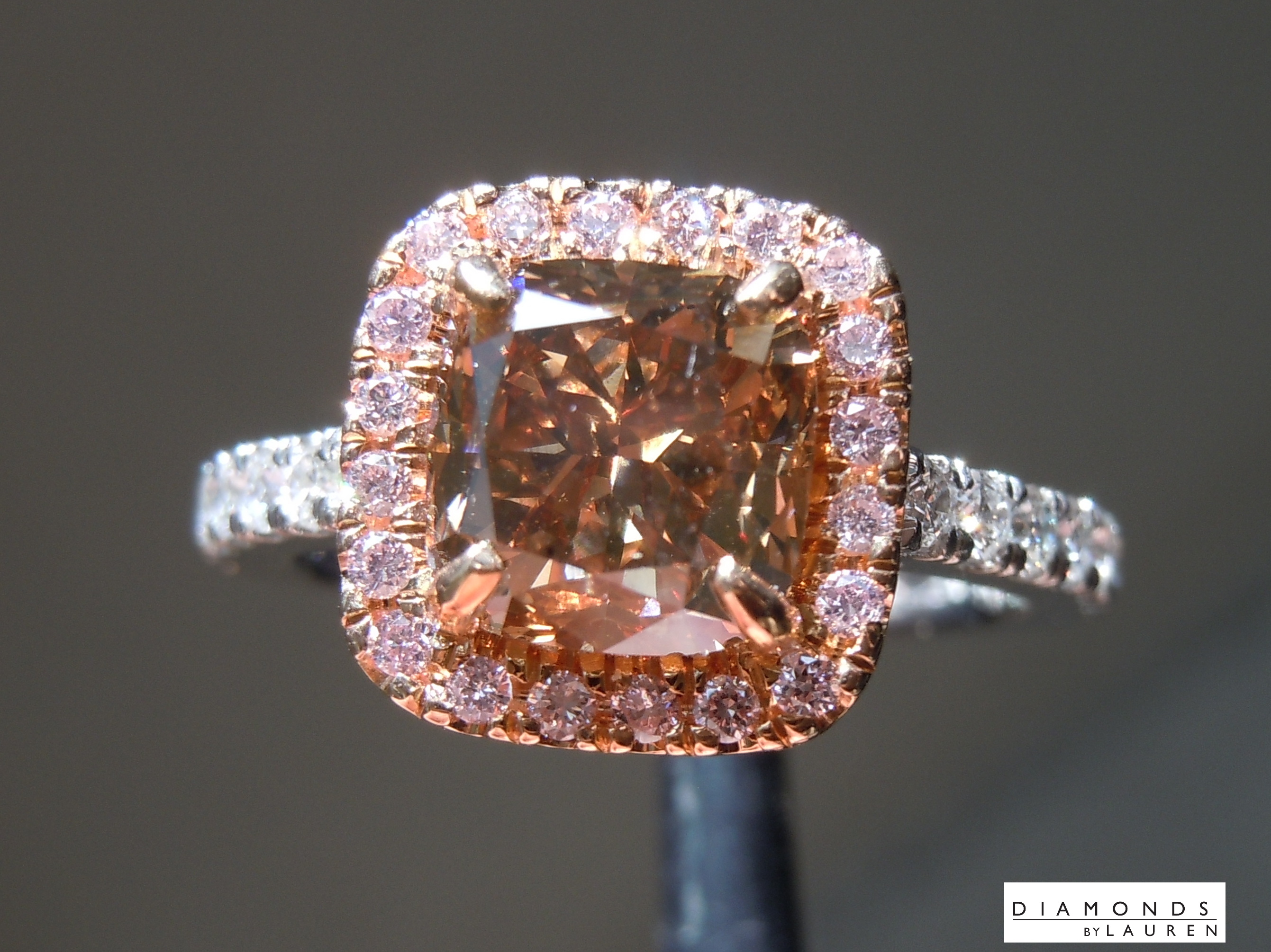 natural brown diamond ring