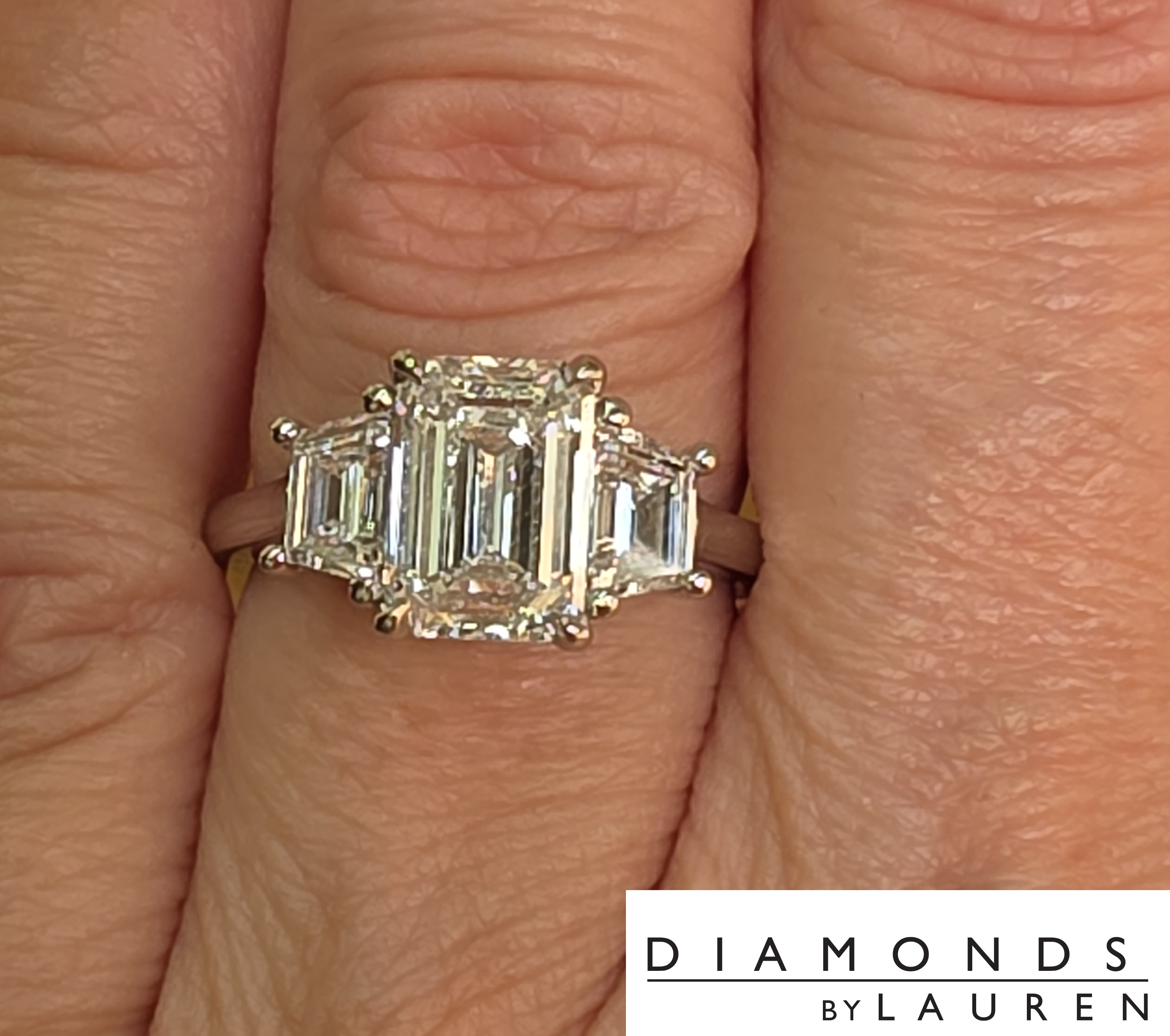 lab colorless diamond ring