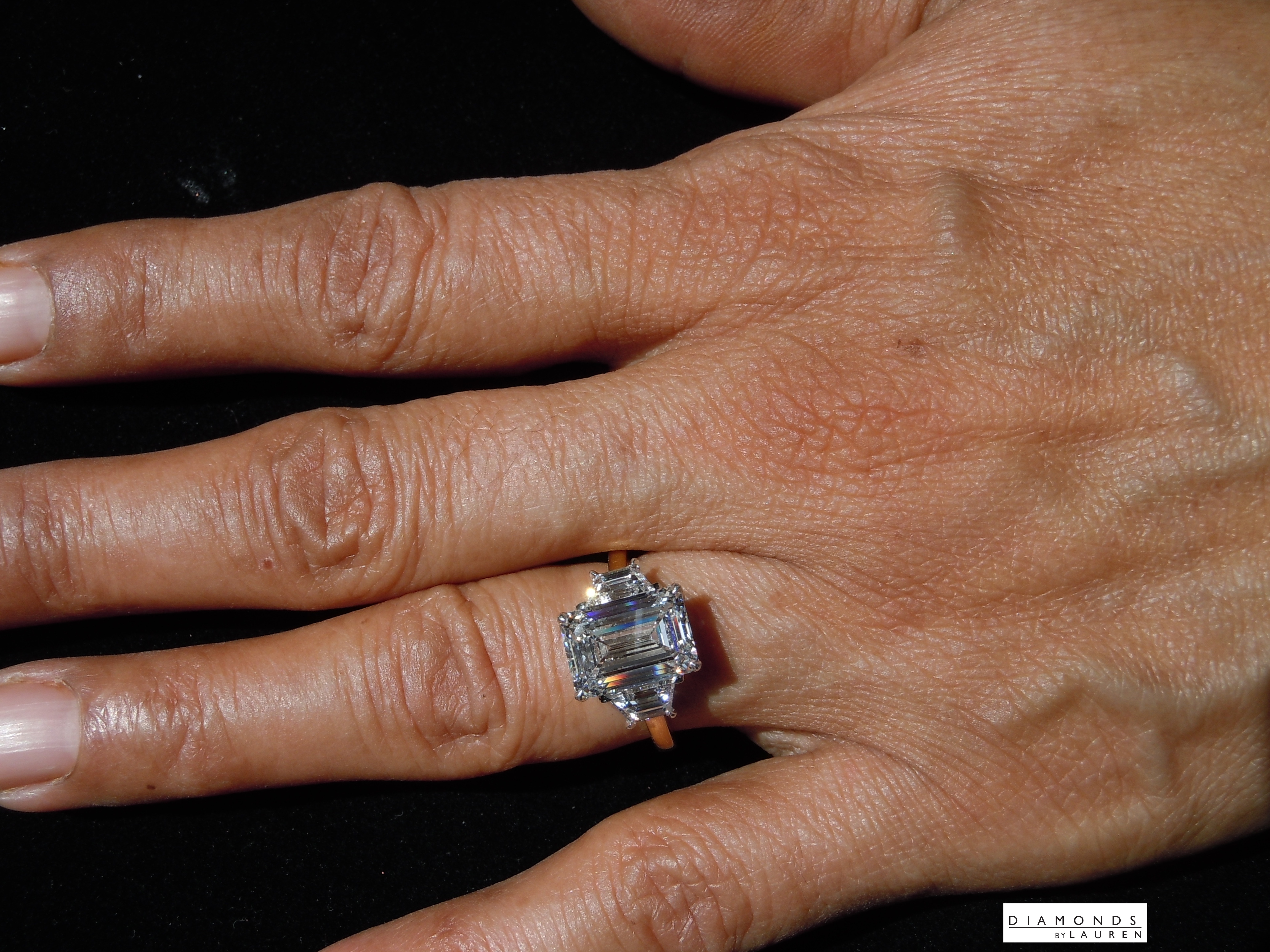 lab colorless diamond ring