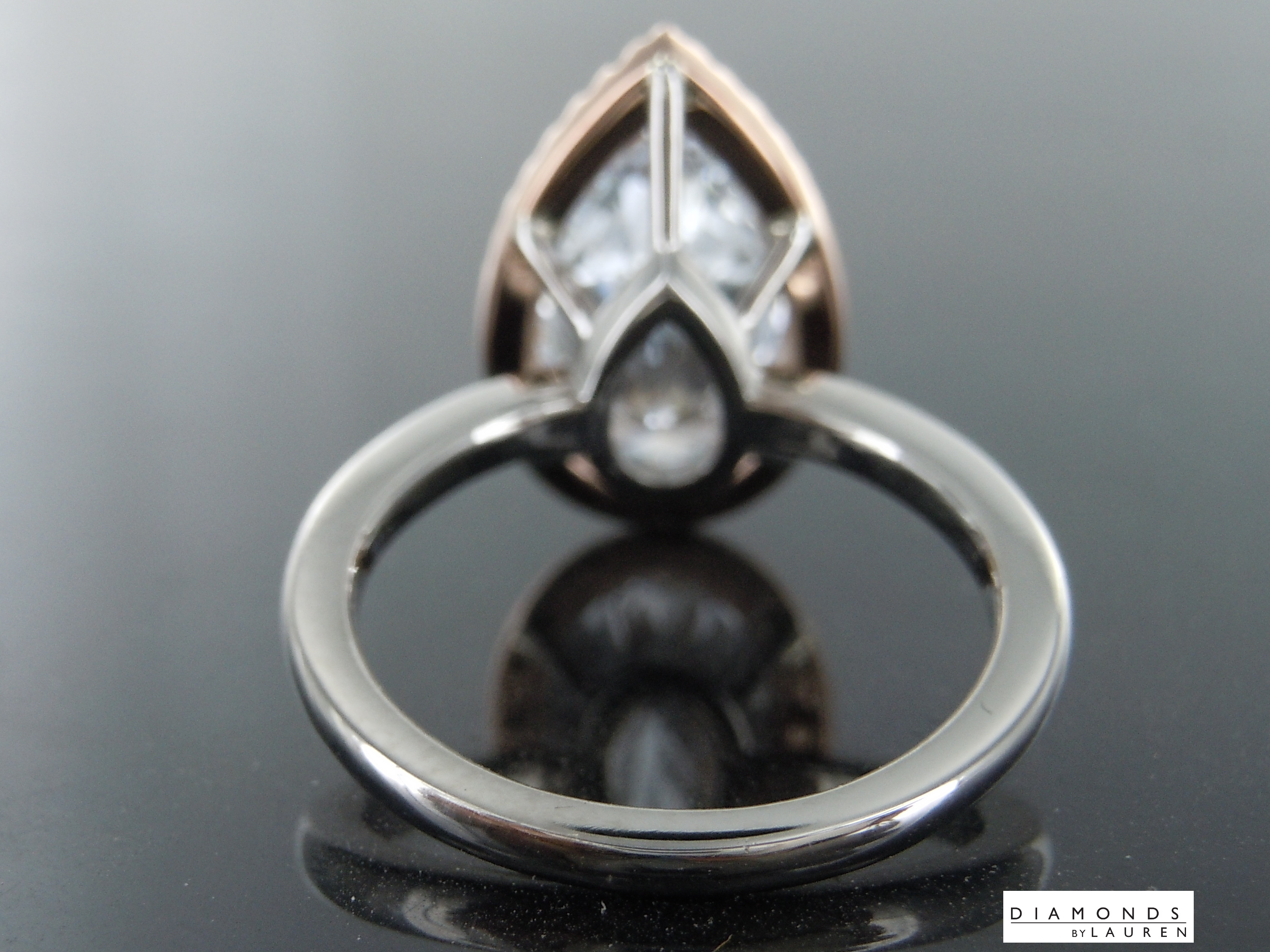 lab blue diamond ring