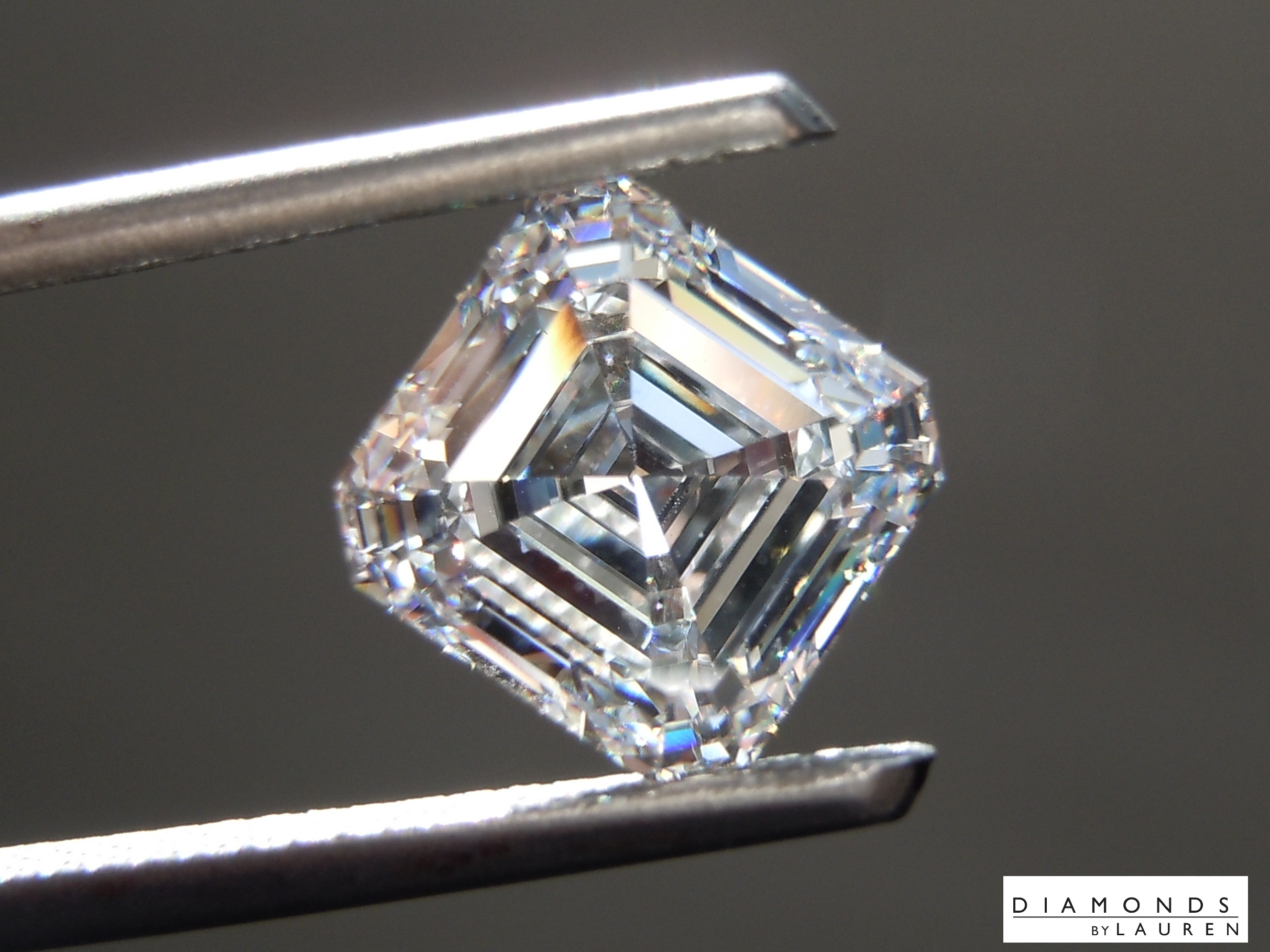 lab colorless diamond ring