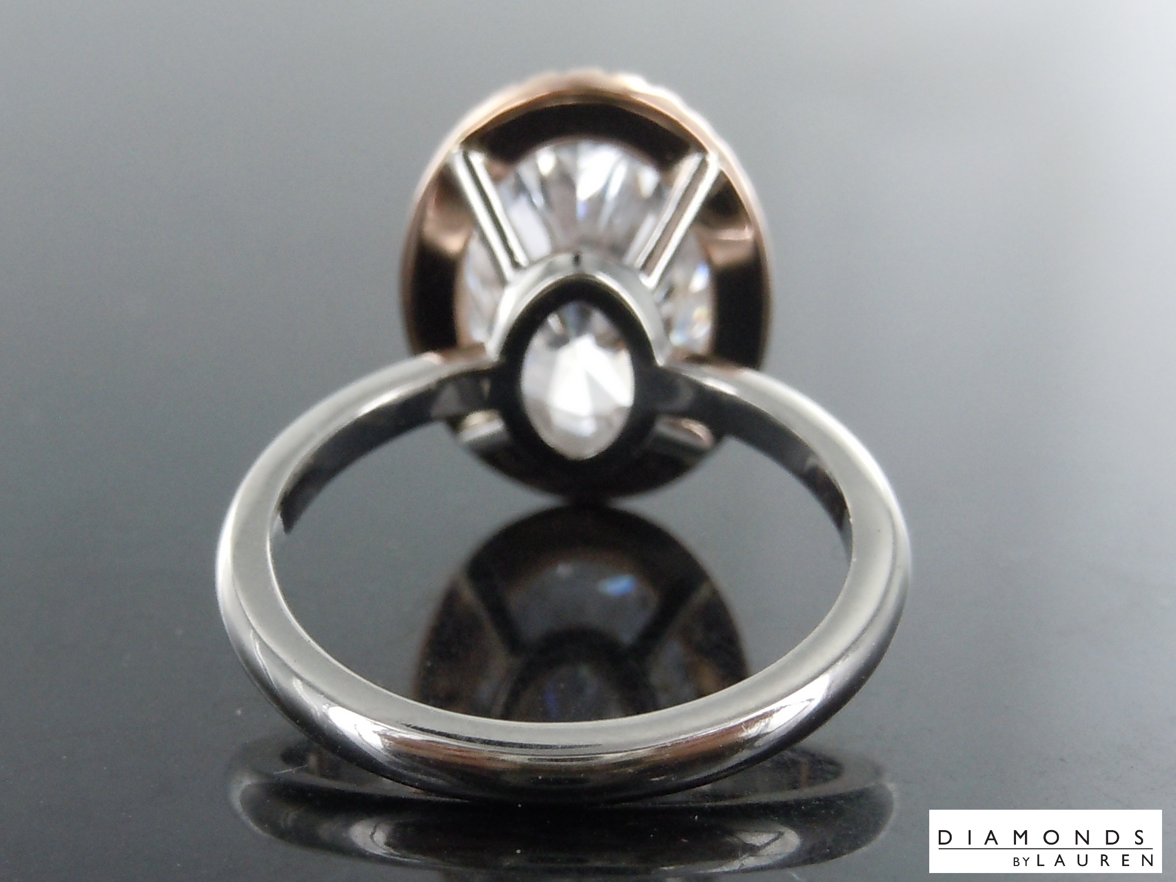 lab colorless diamond ring