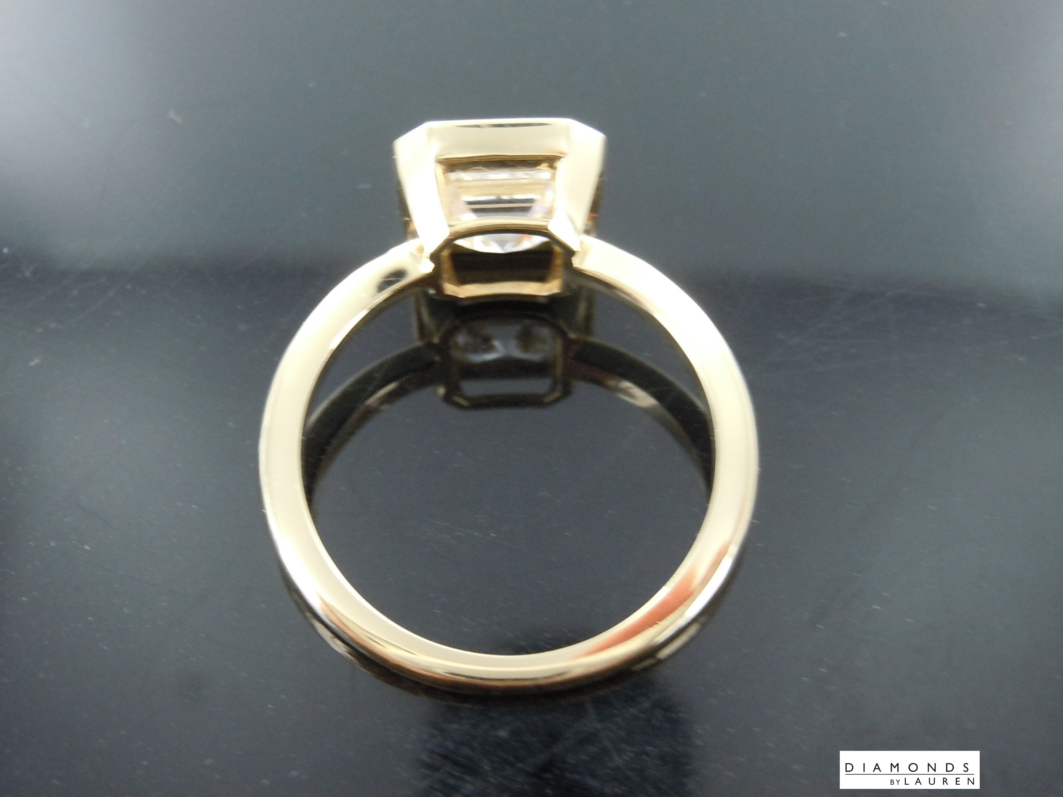 lab colorless diamond ring