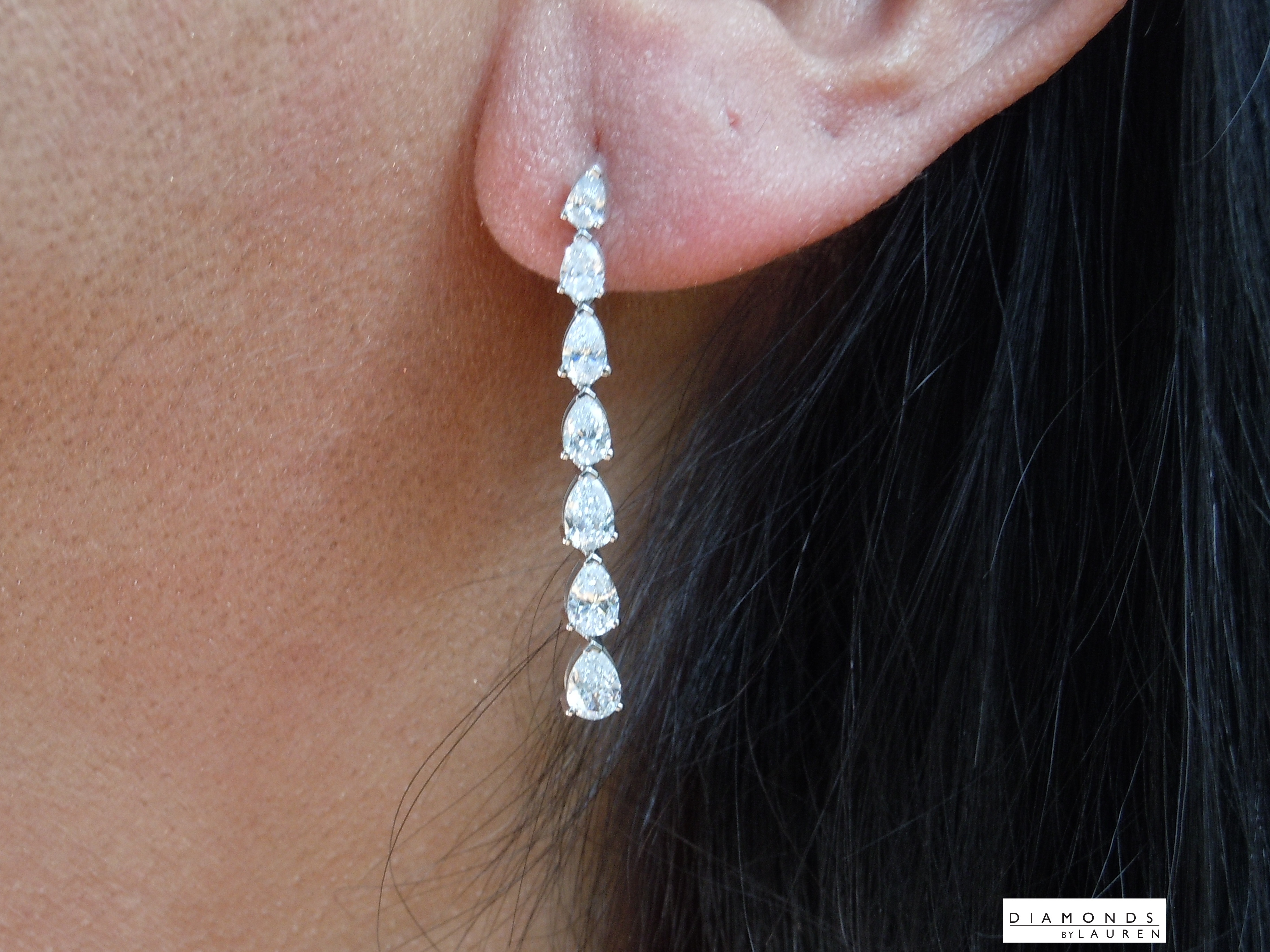 dangle diamond earrings