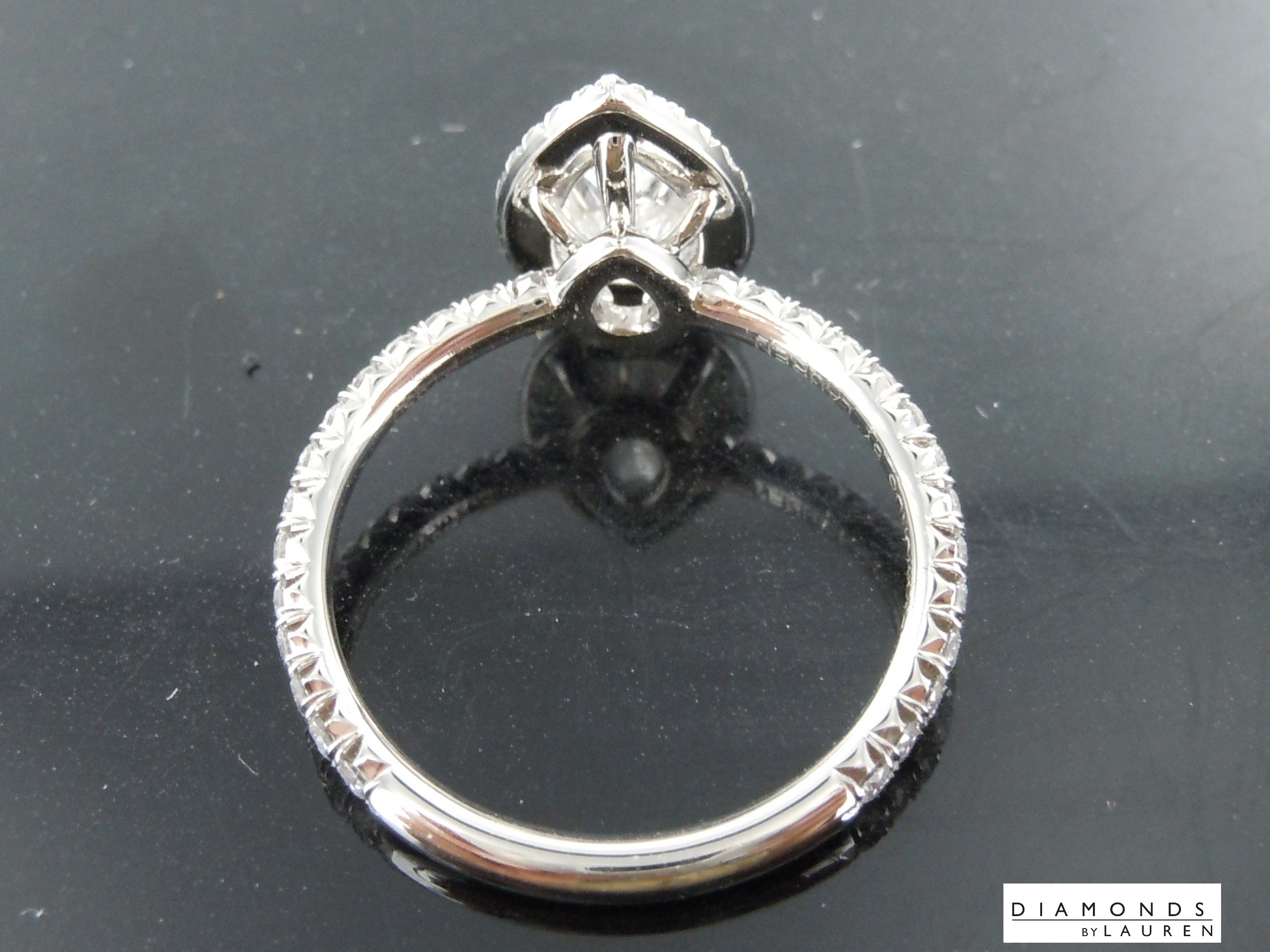 lab colorless diamond ring