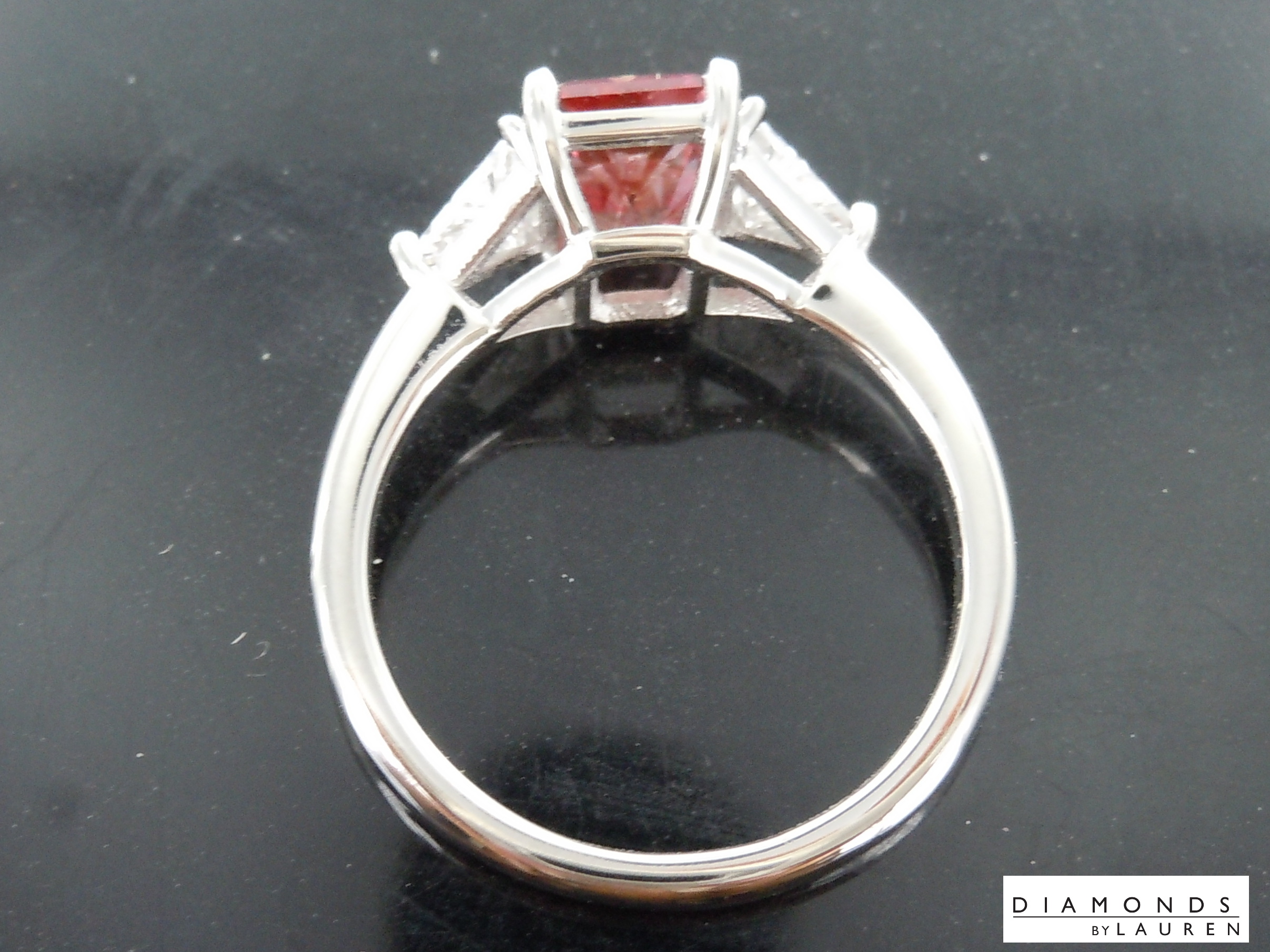 lab red diamond ring