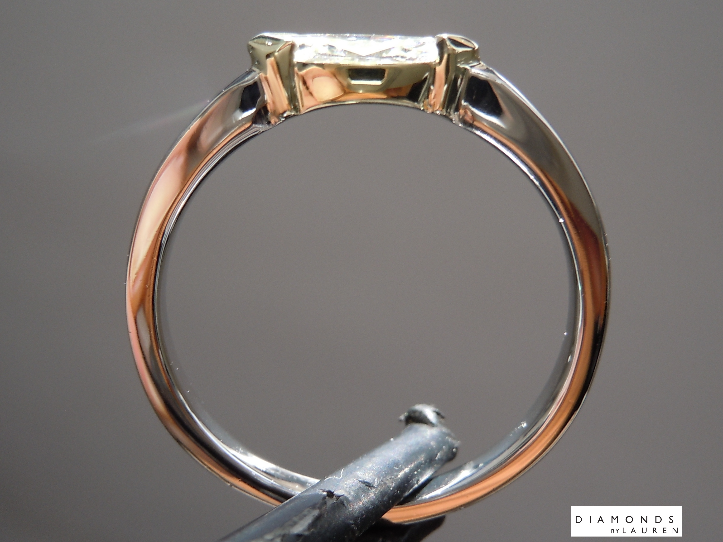 lab yellow diamond ring