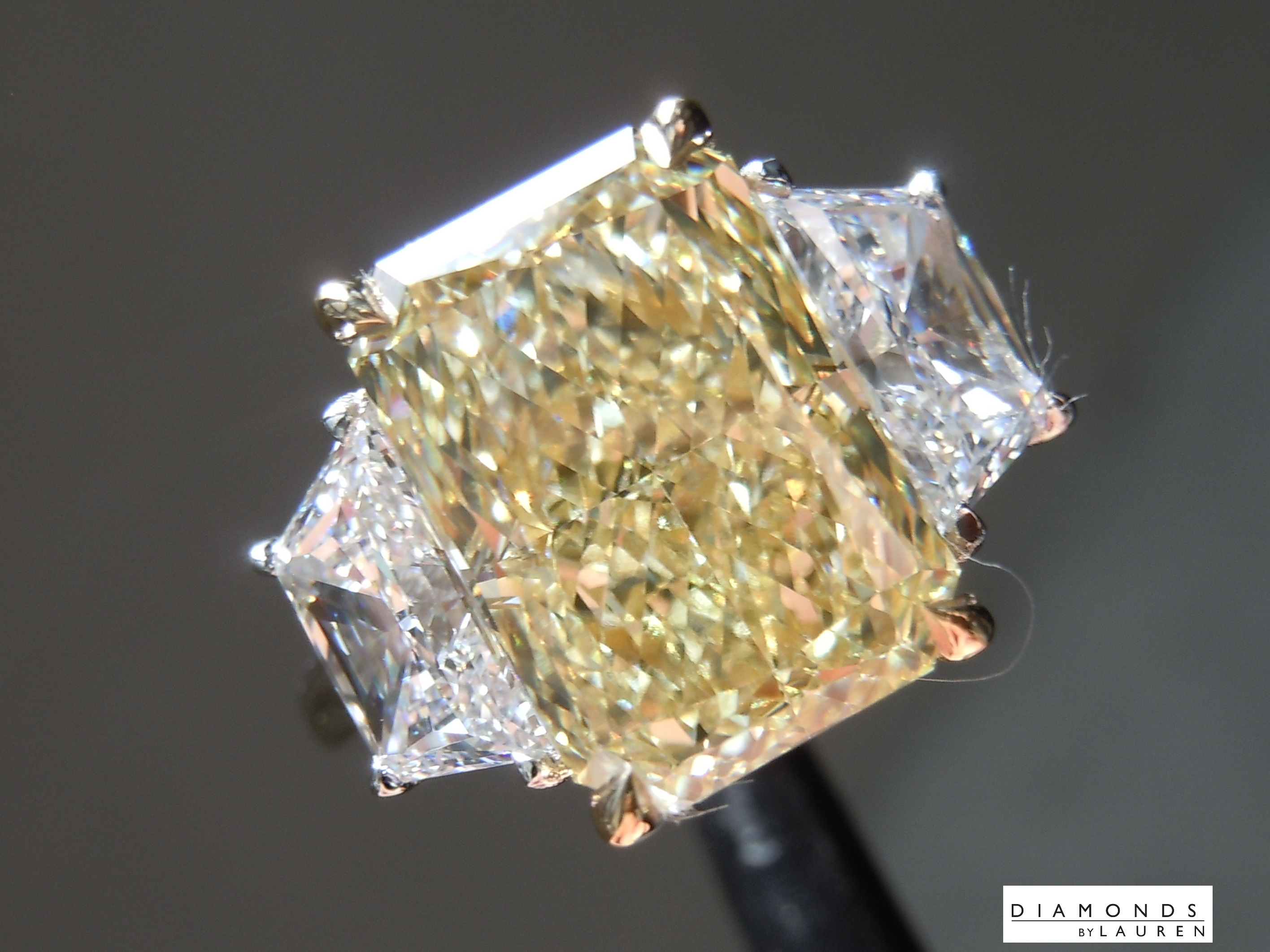 lab canary diamond ring