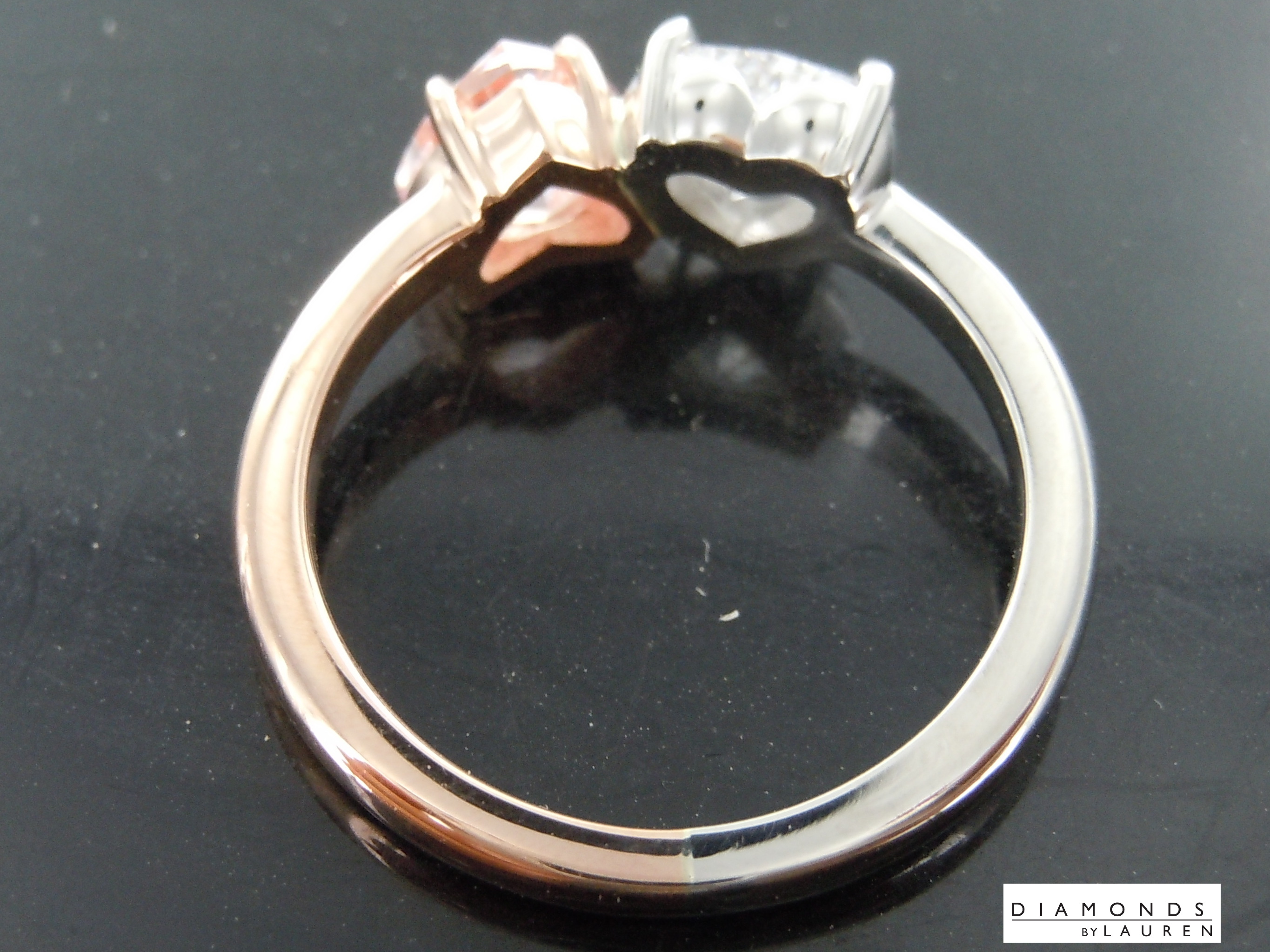 vivid pink diamond ring