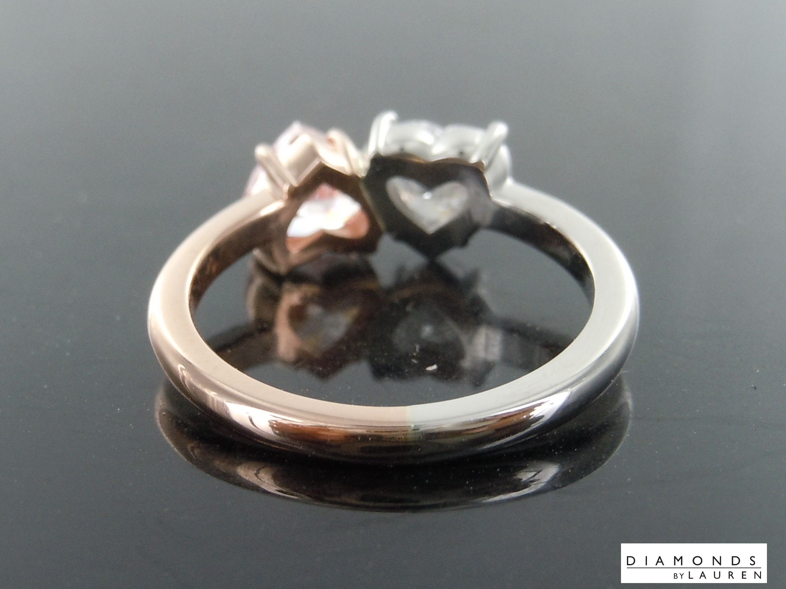 lab vivid pink diamond ring