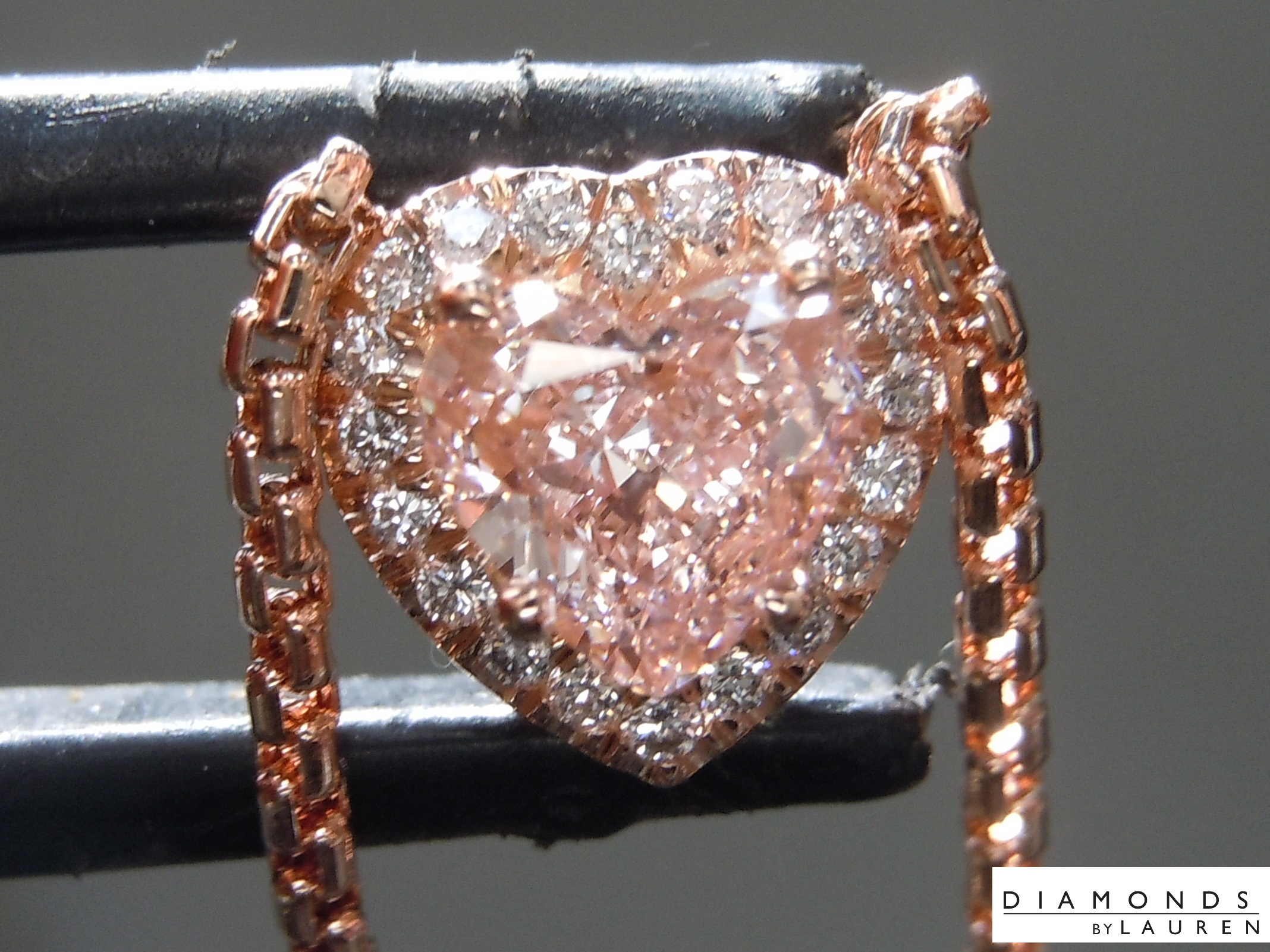 pink diamond necklace