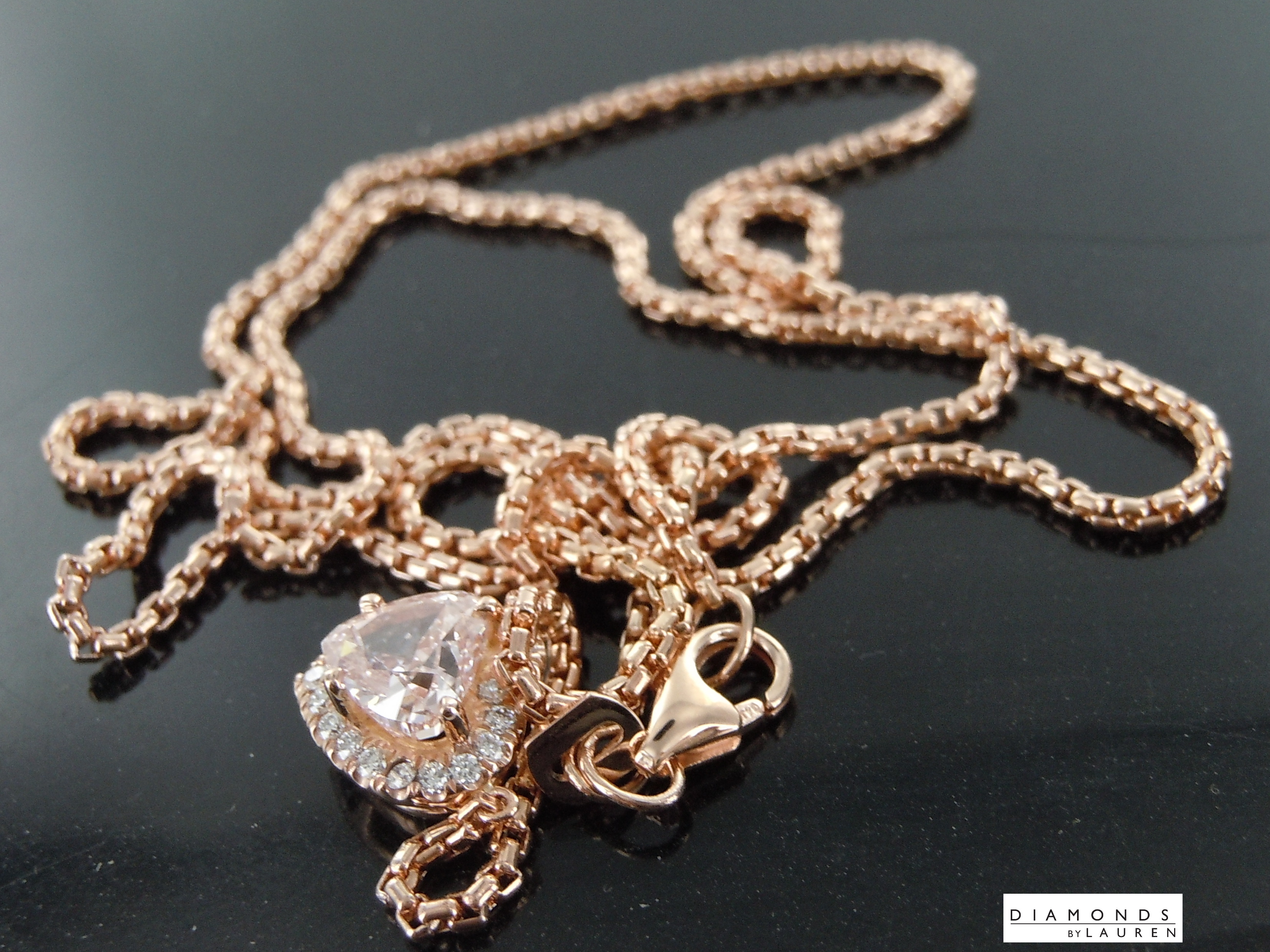 pink diamond pendant