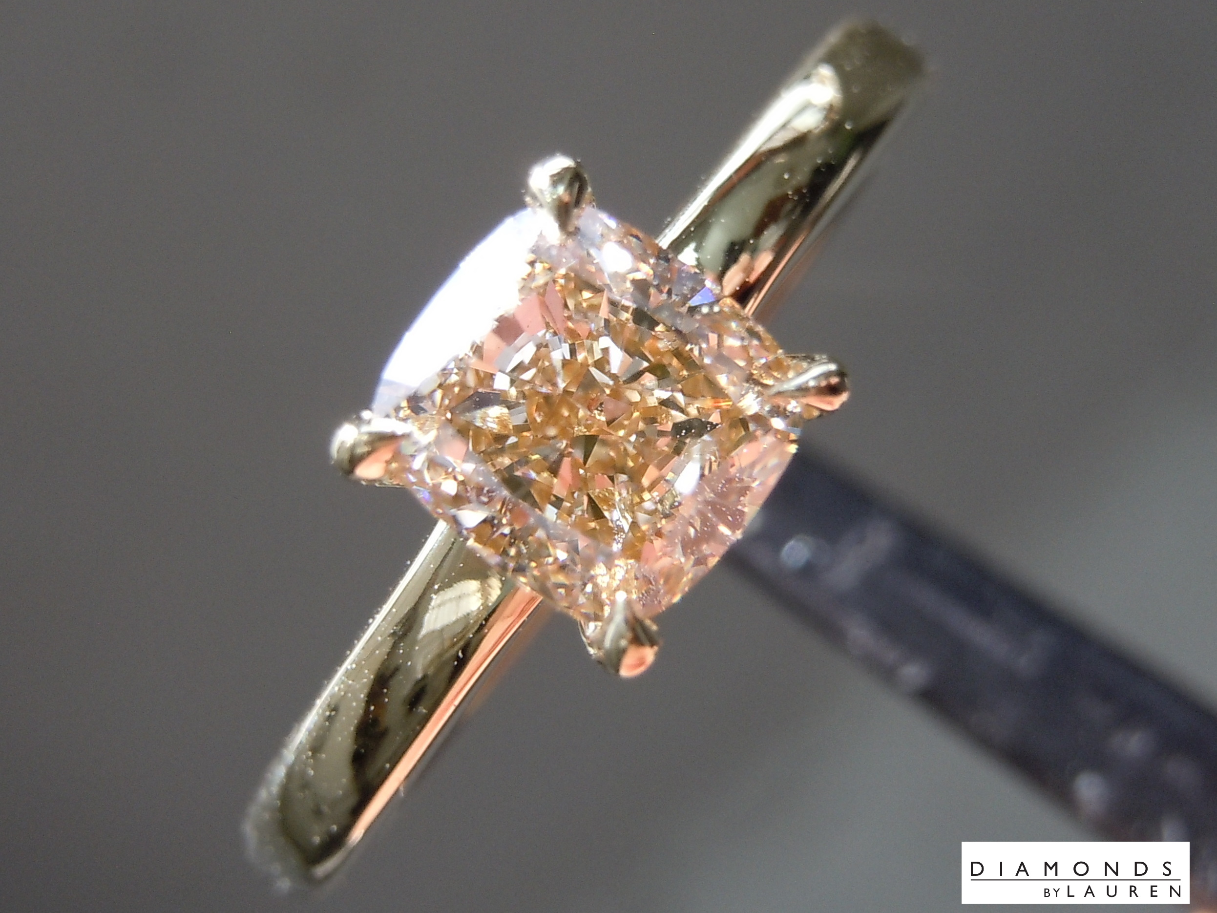 natural brown diamond ring