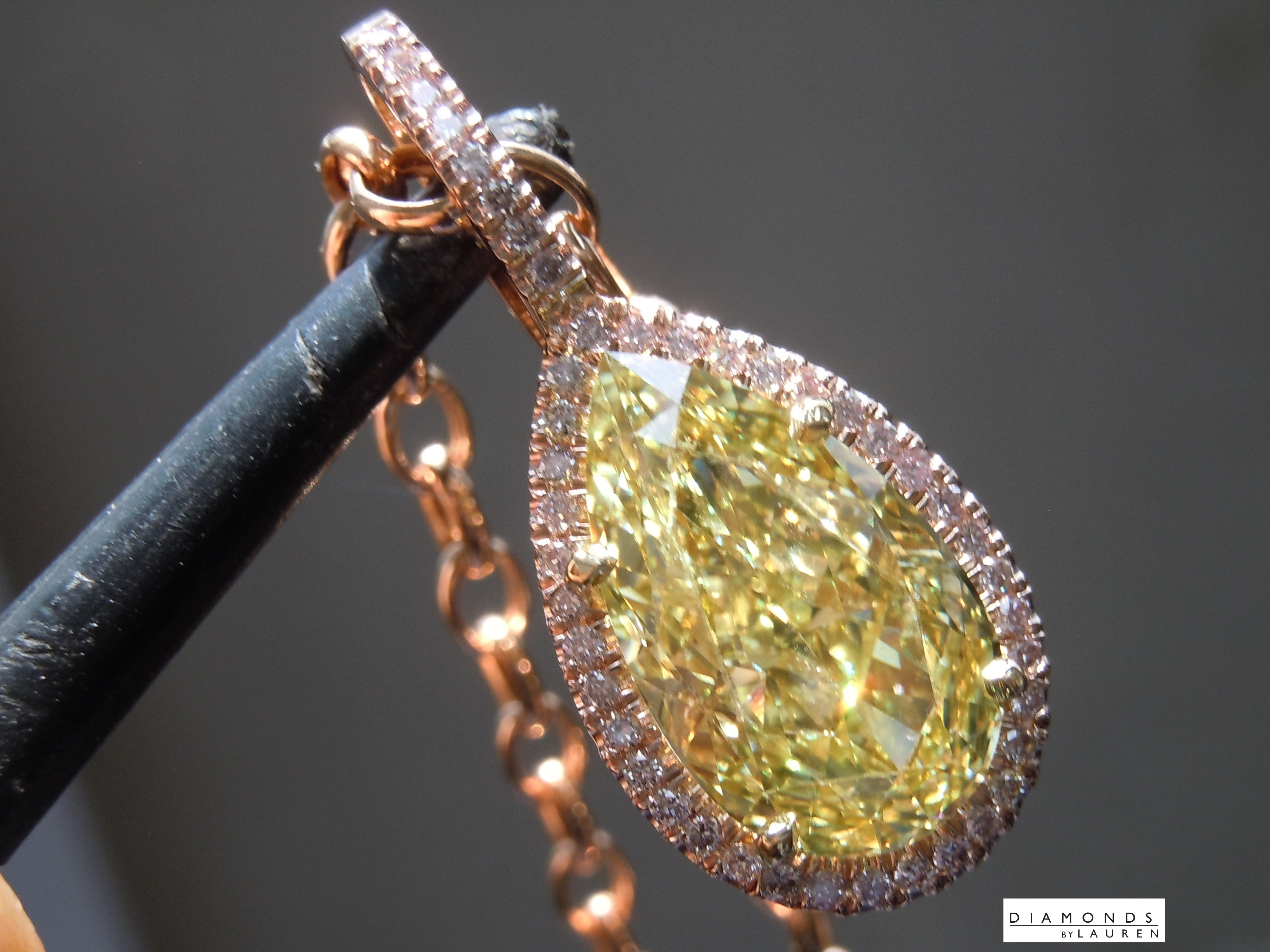 yellow diamond necklace