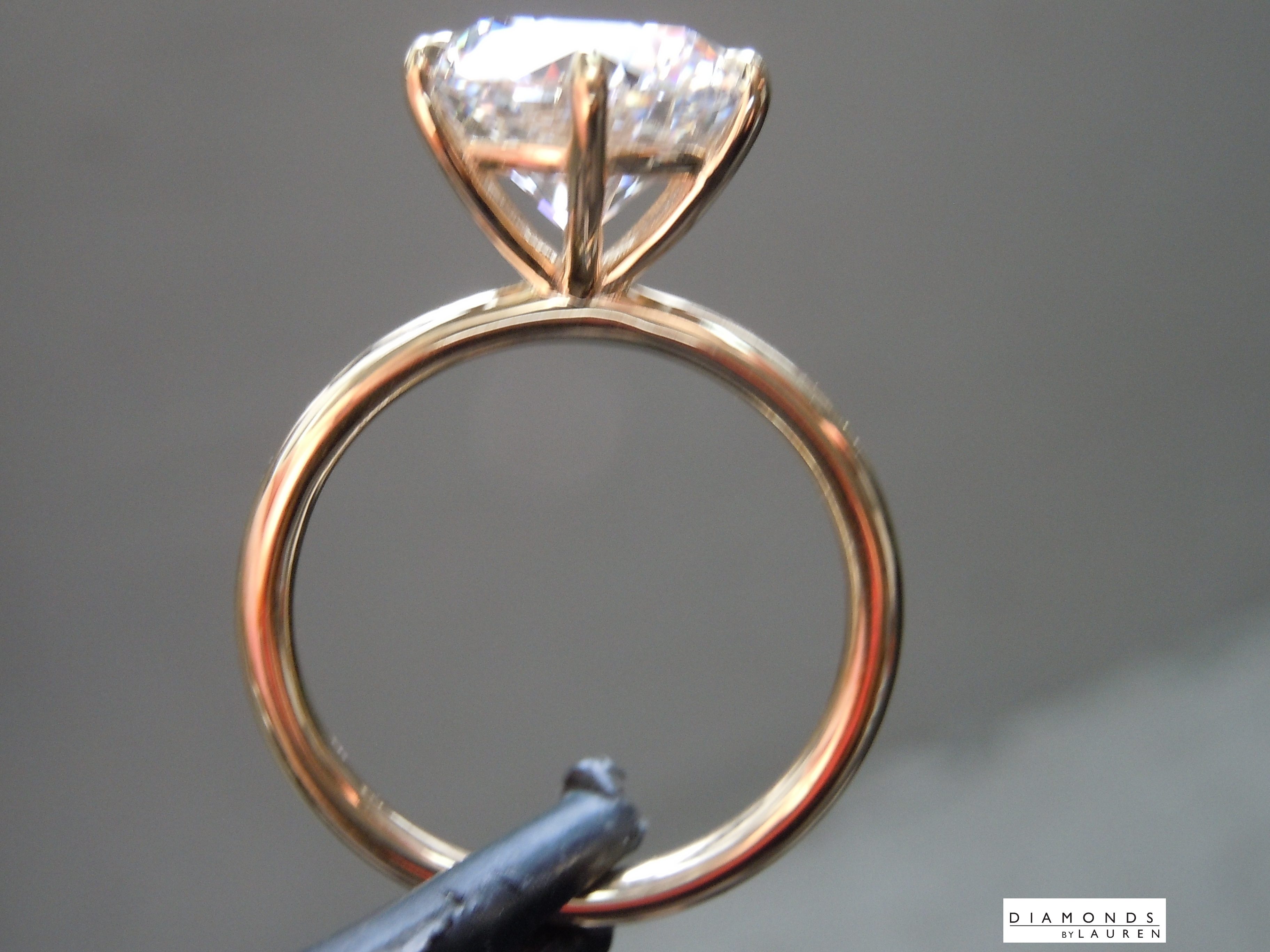 lab colorless diamond ring