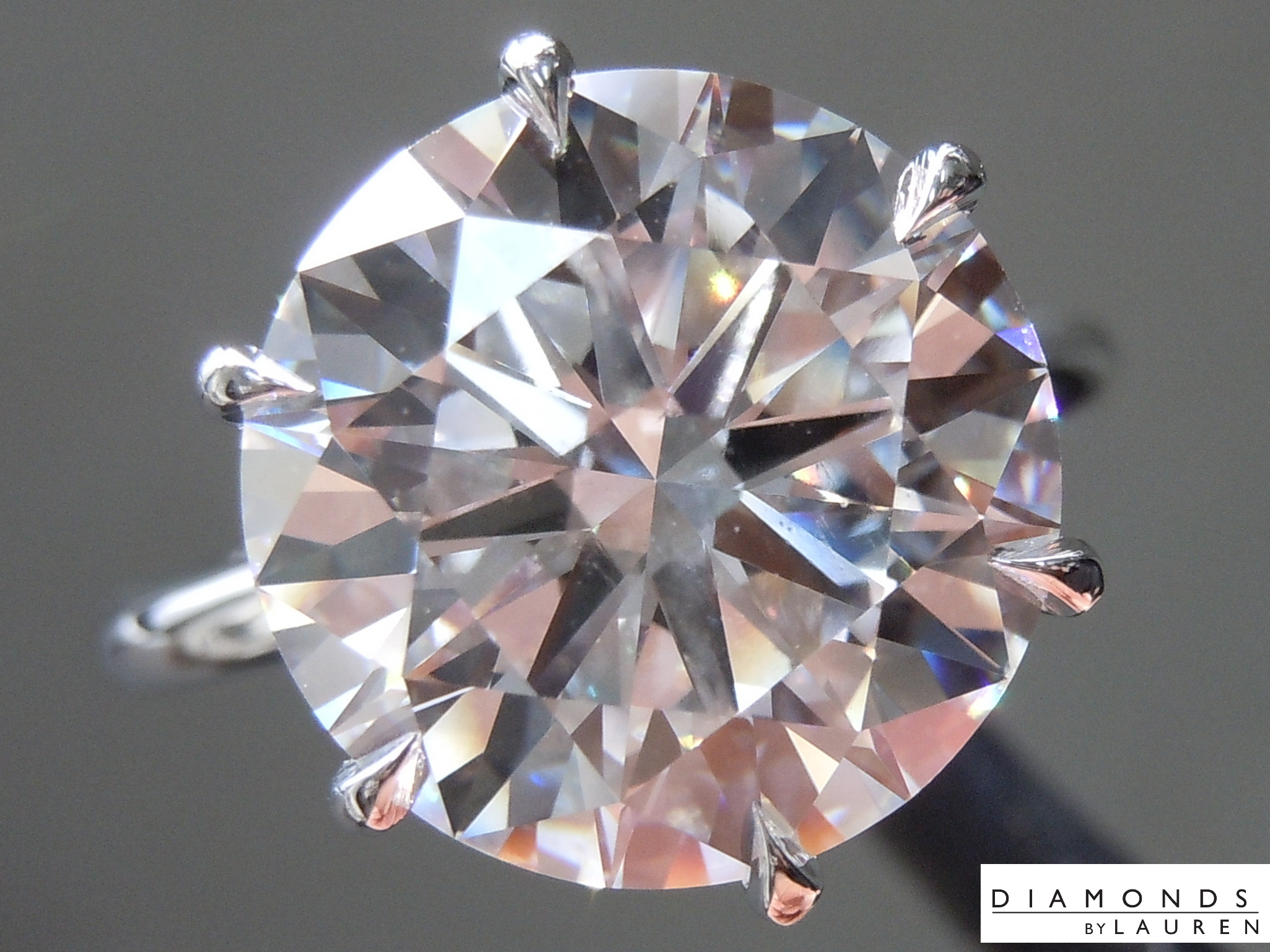 lab colorless diamond ring