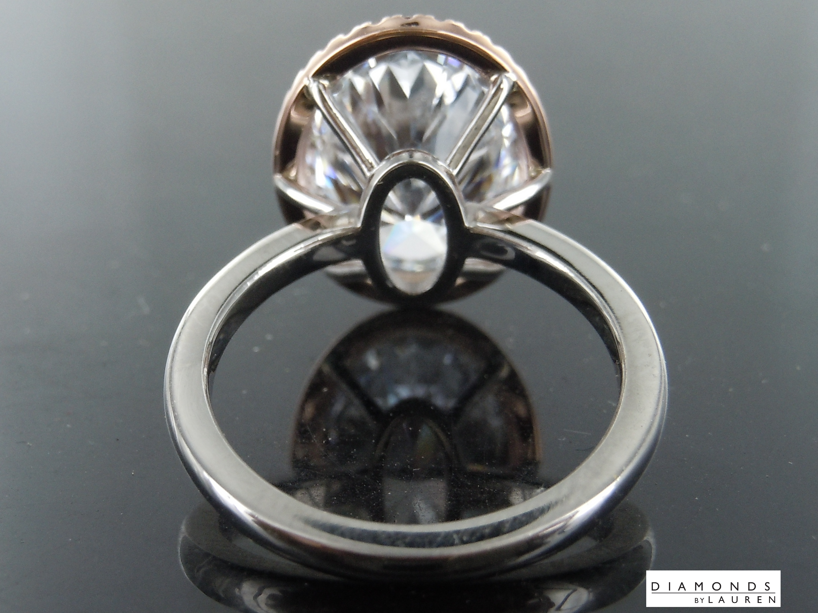 lab pink diamond ring