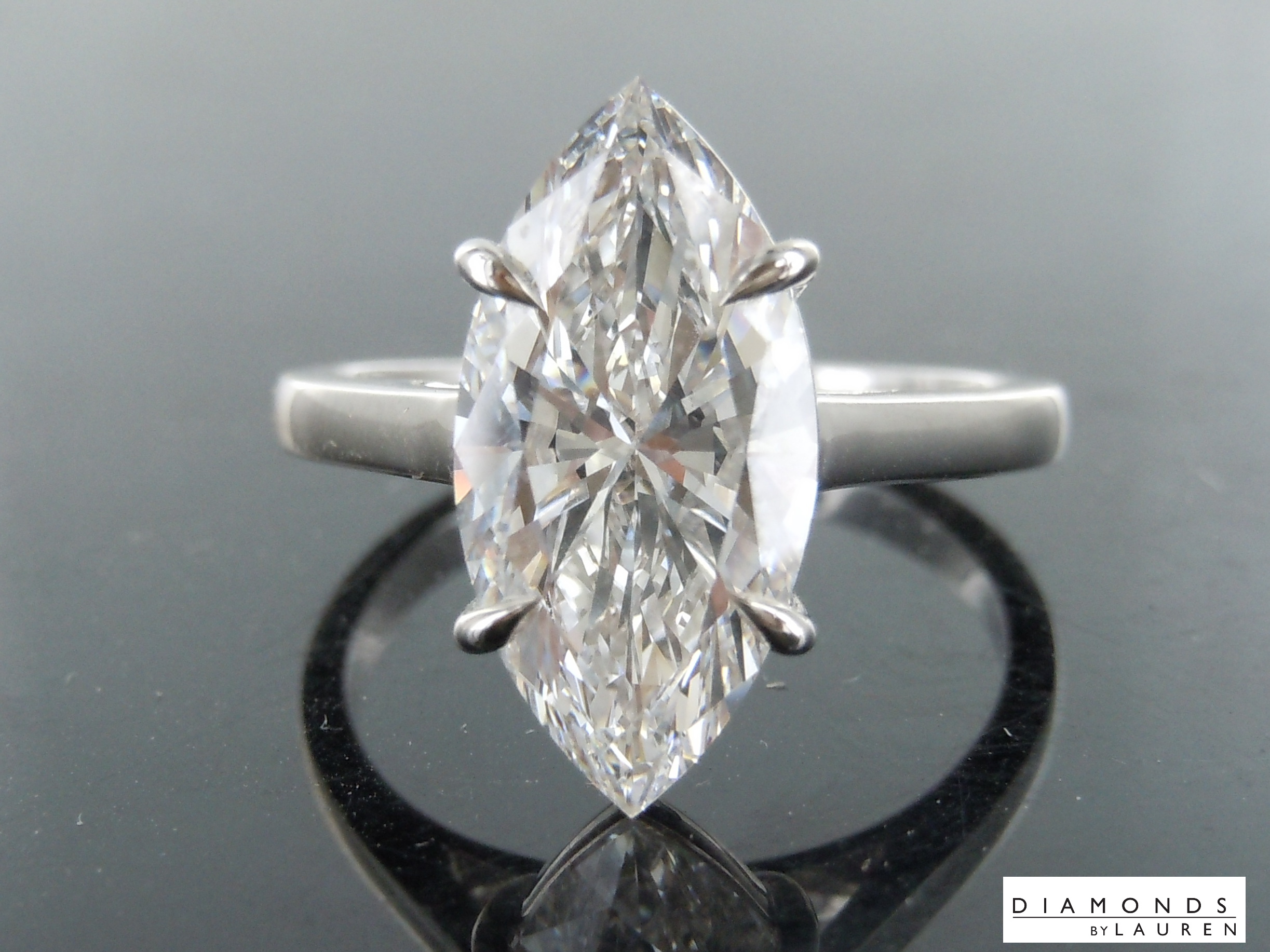 lab colorless diamond ring