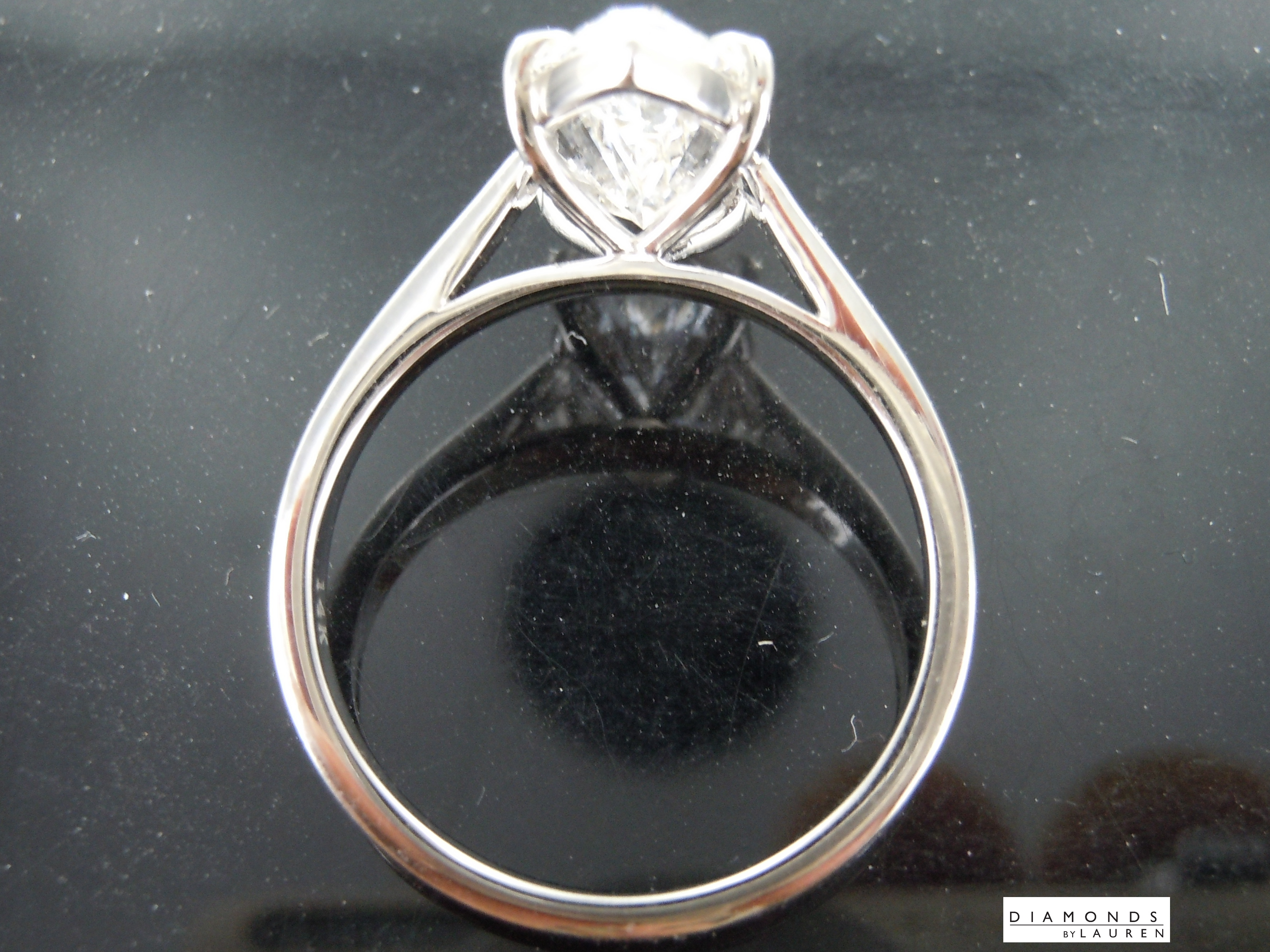 lab colorless diamond ring