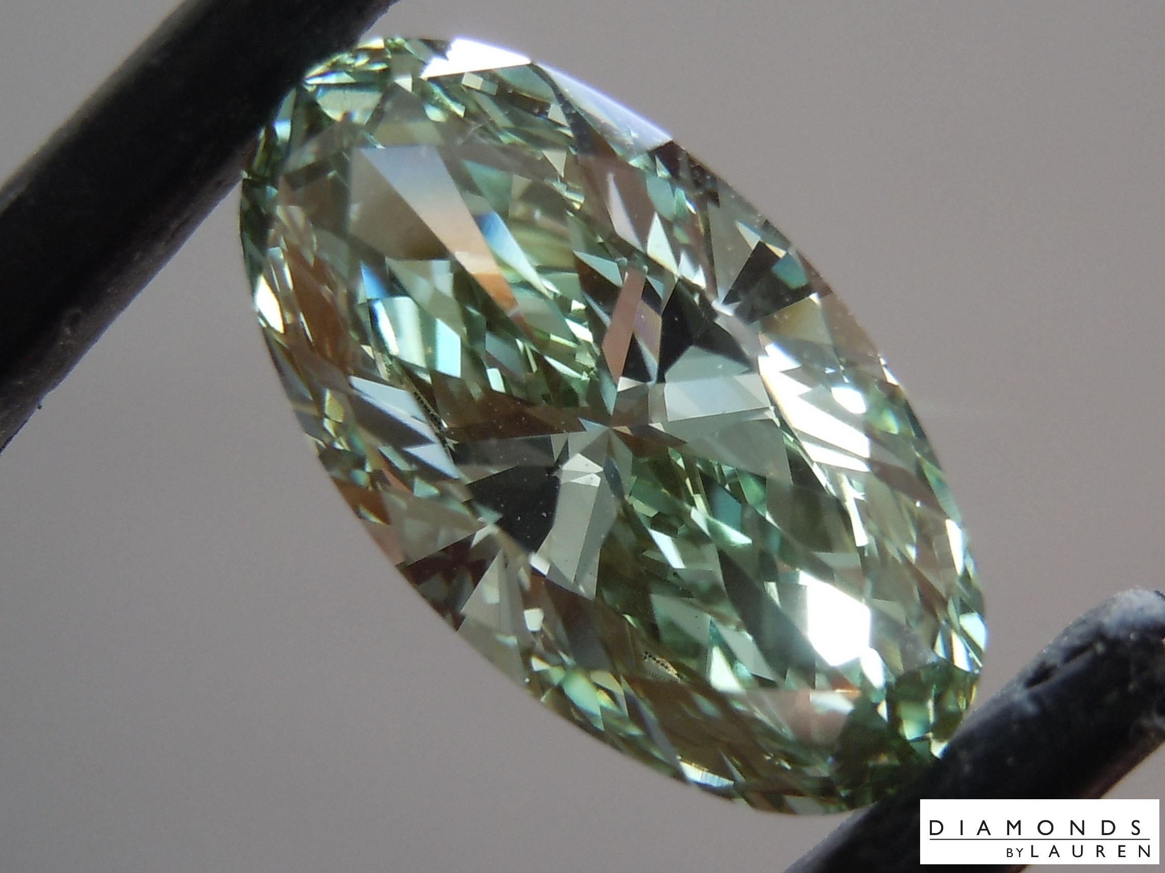 lab green diamond ring