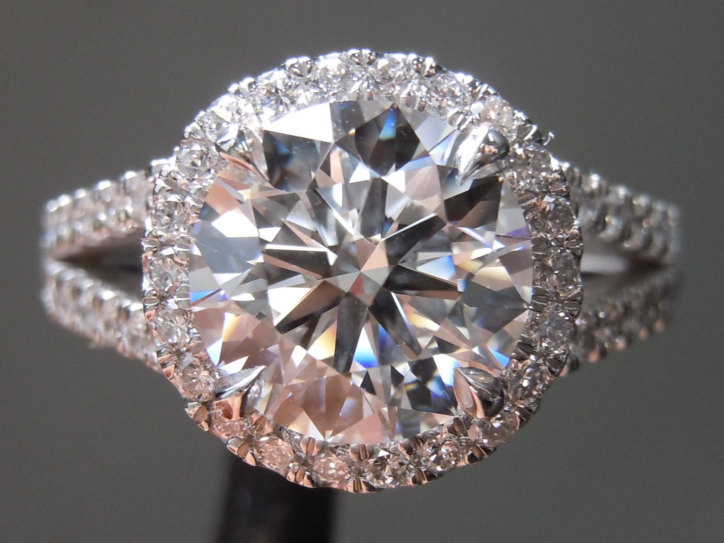 2.20ct D IF Round Brilliant Lab Grown Diamond Ring GIA R11157