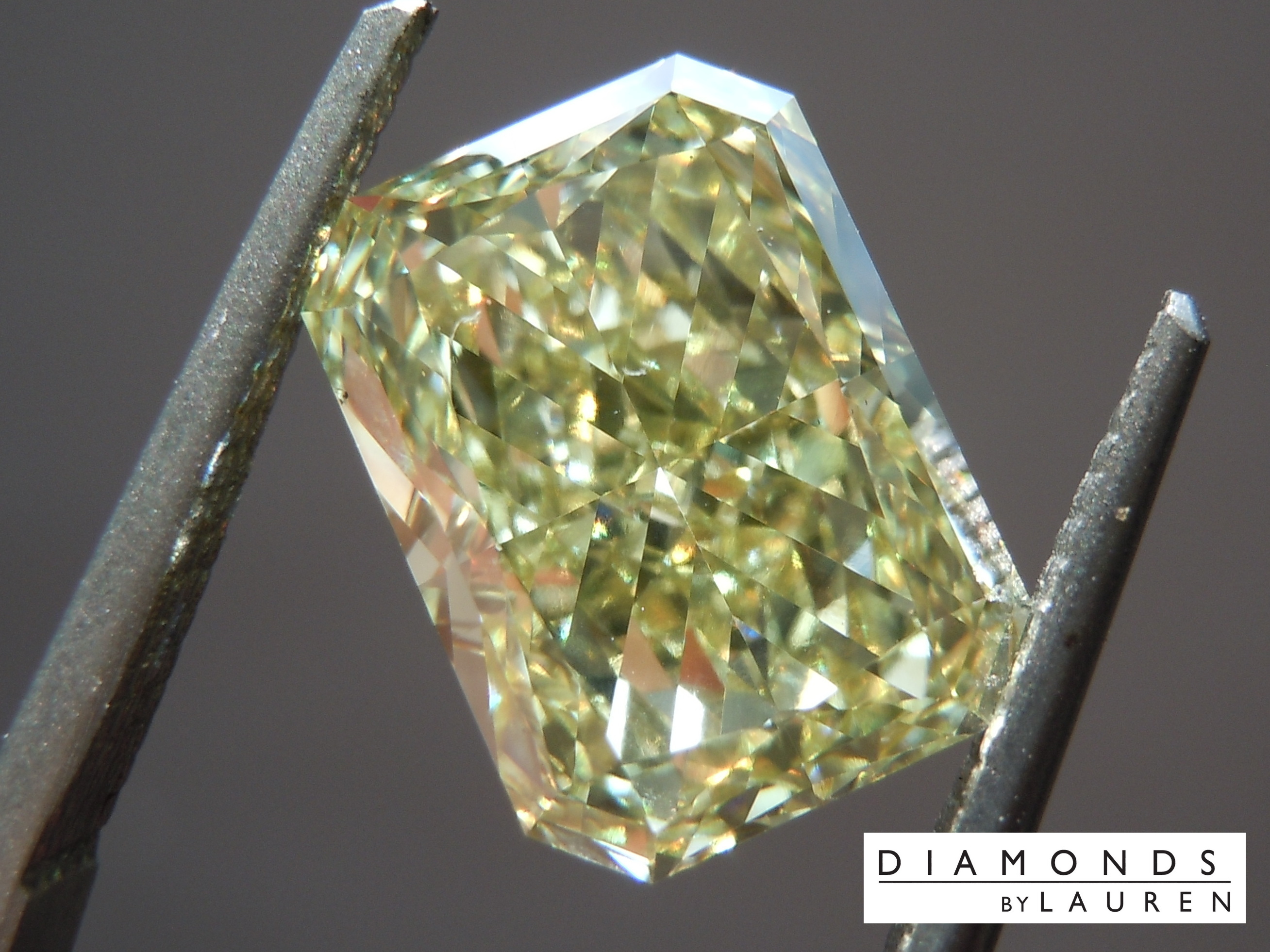 SOLD.....4.03ct Fancy Yellow VS1 Radiant Cut Lab Diamond R11206