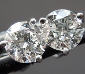 Diamond Earrings: 1.01ctw F-G I1 Round Brilliant Diamond Martini Stud Earrings R5628 Special