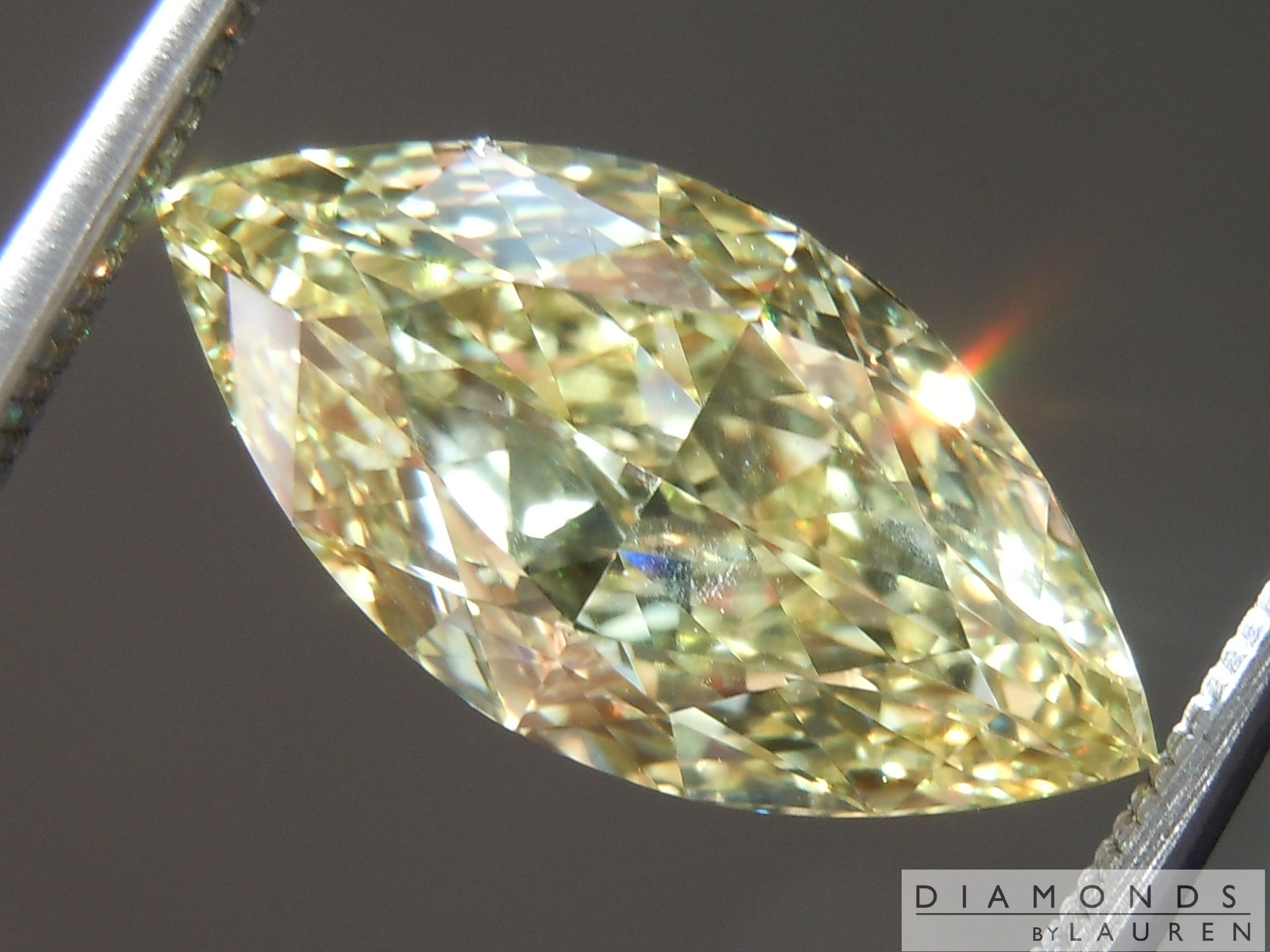 2.51ct Yellow VS1 Marquise Lab Grown Diamond R11219