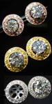 Earring Jackets: Pink Diamond, Yellow or White-
