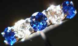 SOLD......Wedding Band: Sapphire and Diamond Five Stone Band R2292
