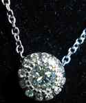 SOLD....Diamond Necklace: Floating Halo .59 Carats Round Brilliant R1906