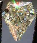 SOLD....Loose Diamond: Totally Unique Kite Shaped Faint Yellow Diamond R2394