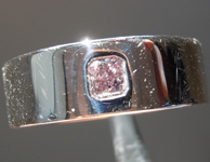 SOLD.....Purple Diamond Ring: .24ct Fancy Grayish Pinkish Purple Radiant Cut GIA 14K Gold Band R2982