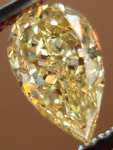 SOLD...Loose Diamond: .75ct Fancy Yellow Pear Diamond GIA Organic shape R3023