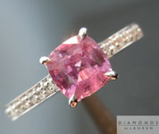 SOLD....0.83ct Pink-Purple Cushion Cut Sapphire Ring R3228