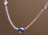 SOLD....Sapphire and Diamond Necklace- Perfect Bezels 18kt Italian Gold R3212