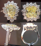 Semi Mount Ring: Platinum "Princess" Halo Ring Custom Made Perfection SO2436