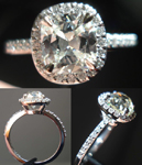 Semi Mount Ring: Delicate Looking Halo Custom Made SO3039