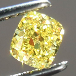 SOLD......60ct Cushion Cut Fancy Vivid Yellow VS1 GIA Pure Yellow Color R3595