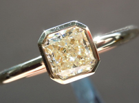 SOLD.... Diamond Ring: .69ct Radiant Cut L/VS1 GIA Bezel Ring Trade Up Special R3926