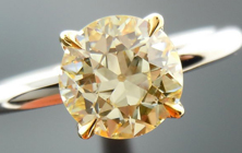 SOLD....Diamond Ring: 1.35ct Old European Cut U-V VS1 Hand Made Platinum and 18K Yellow Gold "Ultra-Flower" GIA R4048