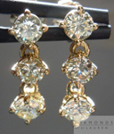 SOLD.....Diamond Earrings: 1.14ct total weight O-P Round Brilliant Dangle Diamond Earrings R4360